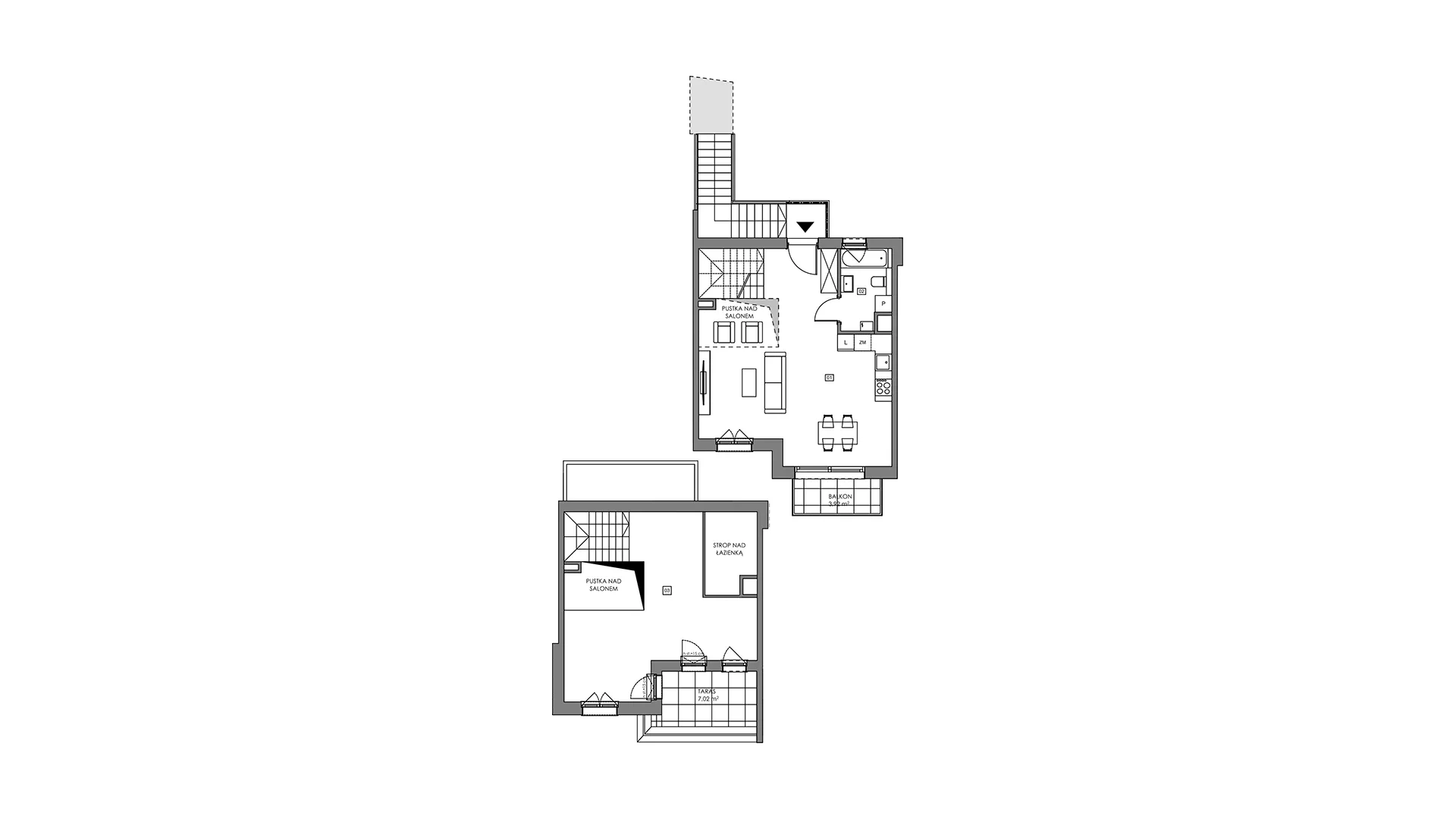 2 pokoje, mieszkanie 74,20 m², piętro 1, oferta nr 14A.2, Przystań Sobieszewo, Gdańsk, Wyspa Sobieszewska, ul. Narcyzowa