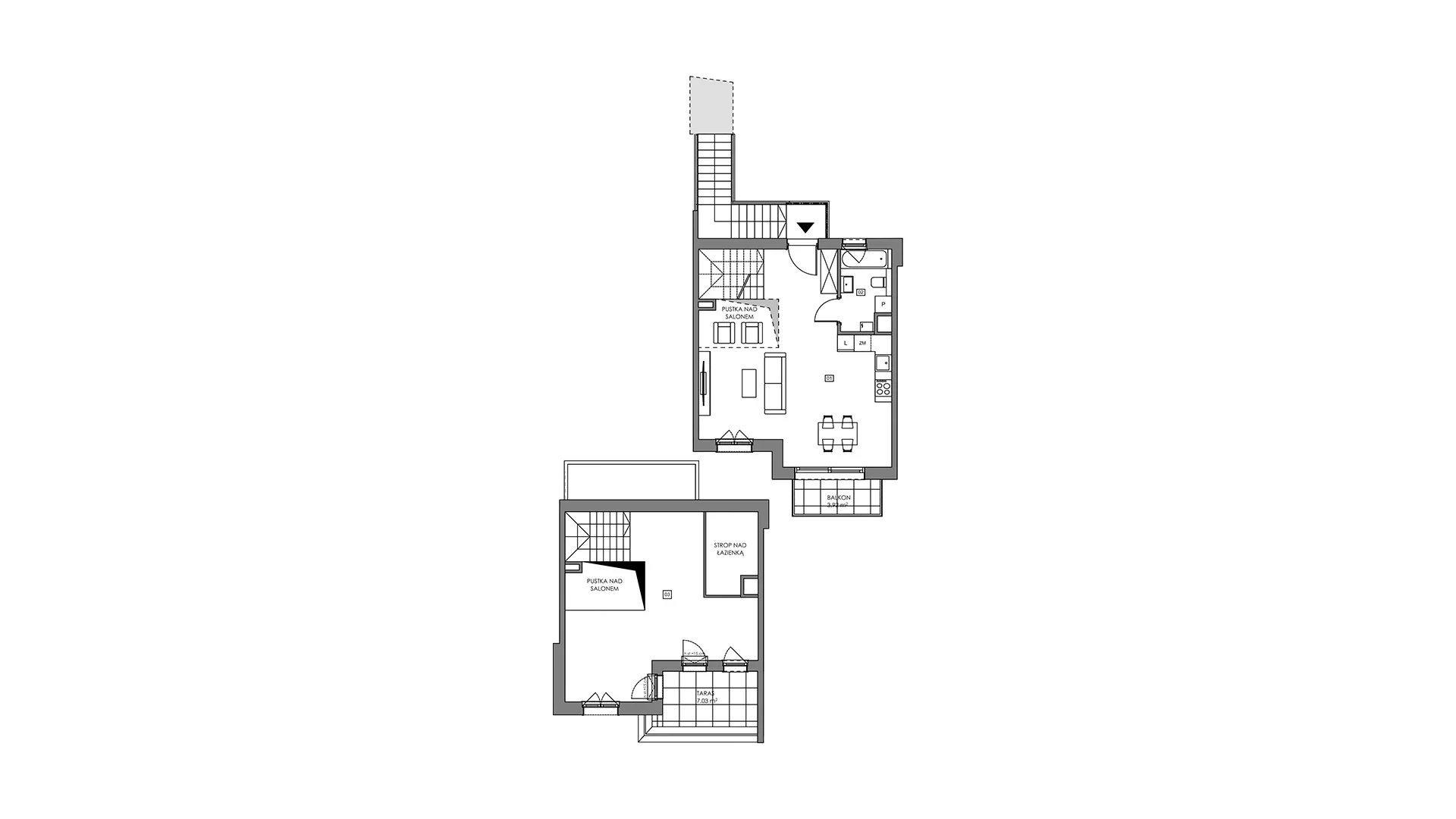 2 pokoje, mieszkanie 74,20 m², piętro 1, oferta nr 14E.2, Przystań Sobieszewo, Gdańsk, Wyspa Sobieszewska, ul. Narcyzowa