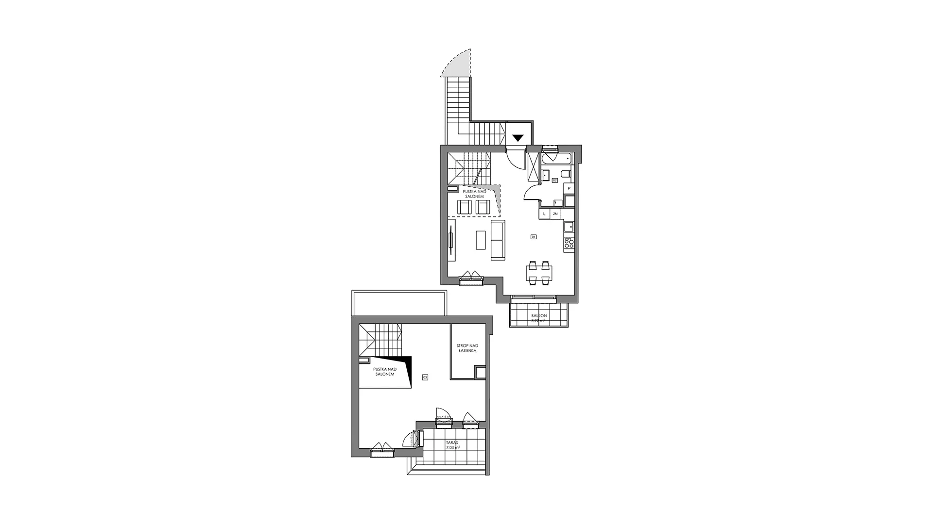 2 pokoje, mieszkanie 74,20 m², piętro 1, oferta nr 14F.2, Przystań Sobieszewo, Gdańsk, Wyspa Sobieszewska, ul. Narcyzowa
