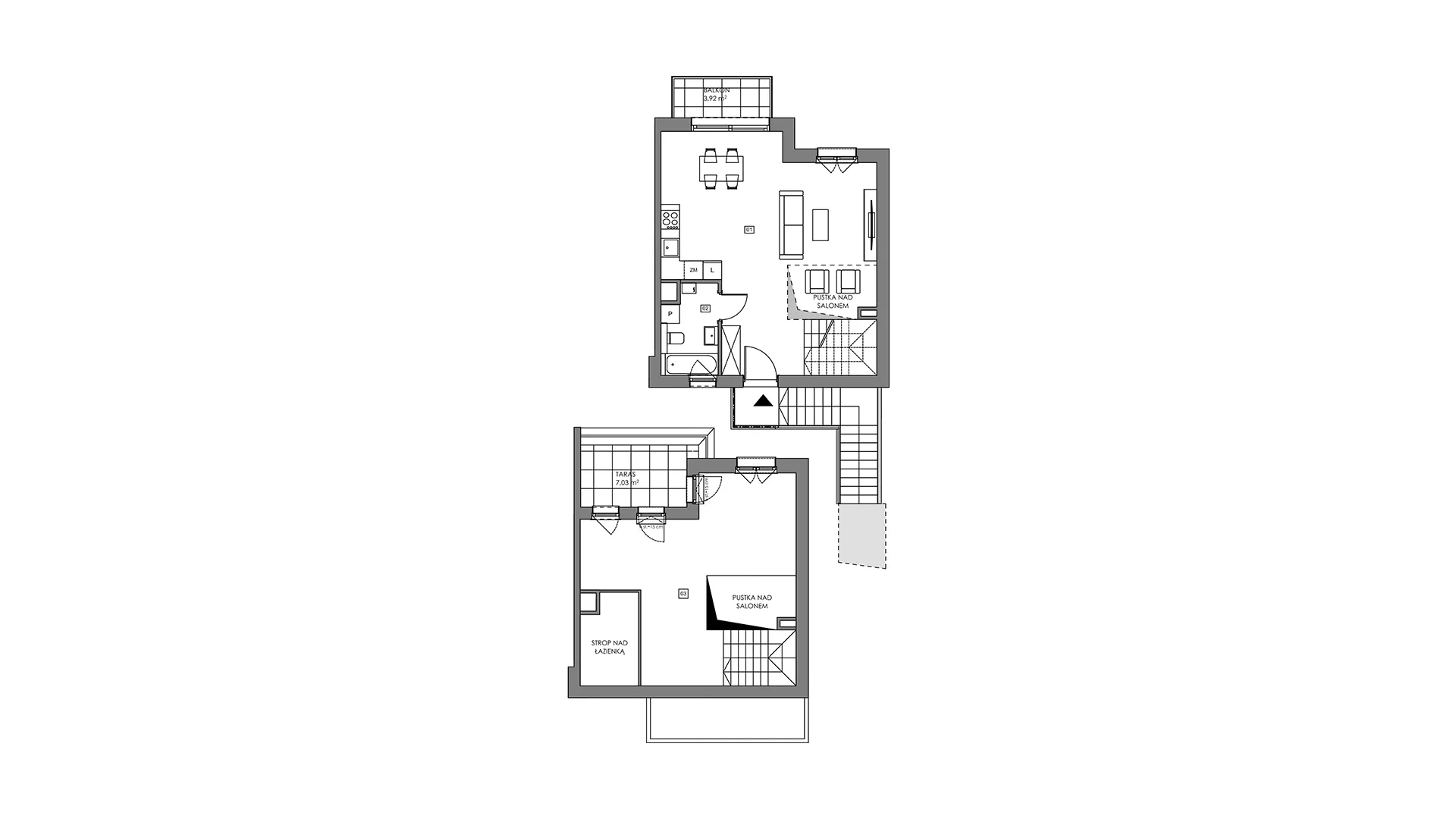 2 pokoje, mieszkanie 74,20 m², piętro 1, oferta nr 16.2, Przystań Sobieszewo, Gdańsk, Wyspa Sobieszewska, ul. Narcyzowa
