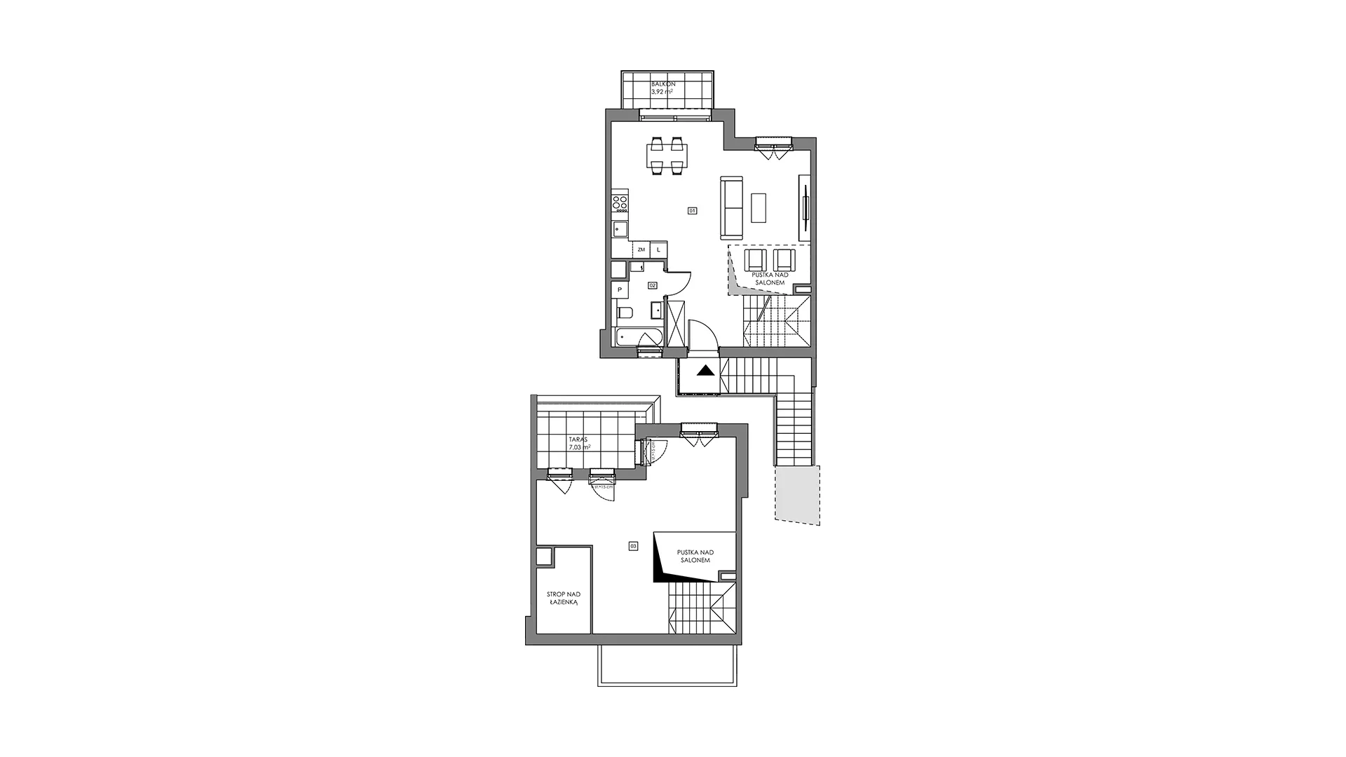 2 pokoje, mieszkanie 74,20 m², piętro 1, oferta nr 16C.2, Przystań Sobieszewo, Gdańsk, Wyspa Sobieszewska, ul. Narcyzowa