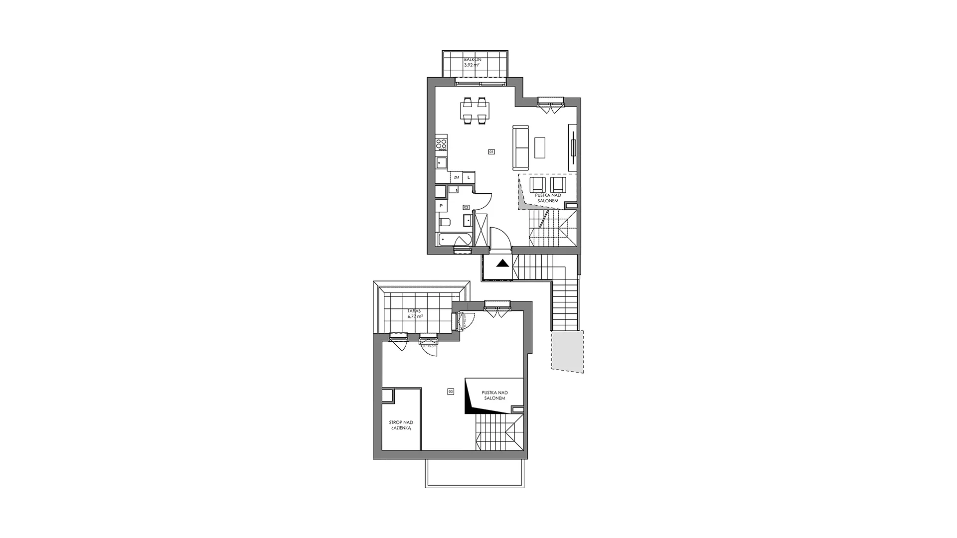 2 pokoje, mieszkanie 74,20 m², piętro 1, oferta nr 16F.2, Przystań Sobieszewo, Gdańsk, Wyspa Sobieszewska, ul. Narcyzowa
