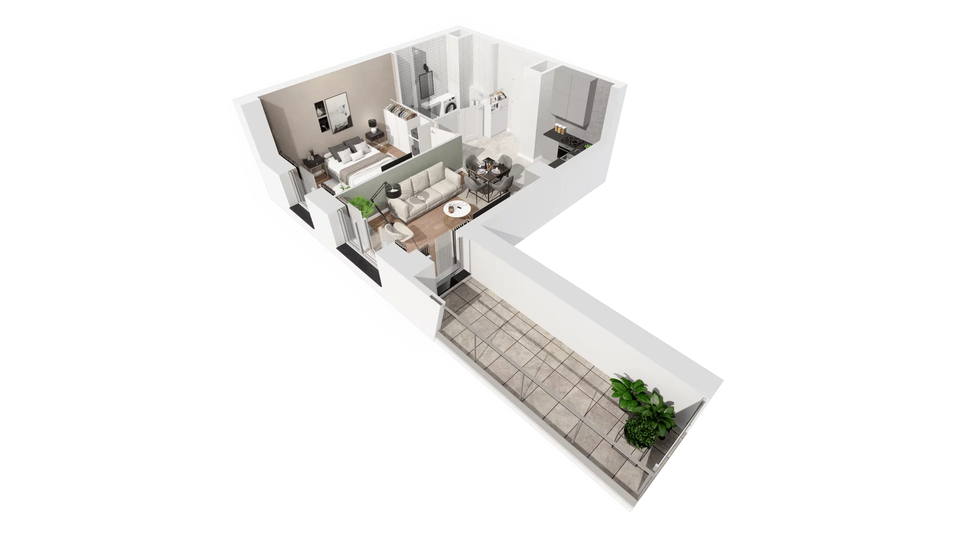 2 pokoje, apartament 41,22 m², piętro 16, oferta nr C-16-179C, ATAL Olimpijska, Katowice, Bogucice, ul. Olimpijska / al. Korfantego