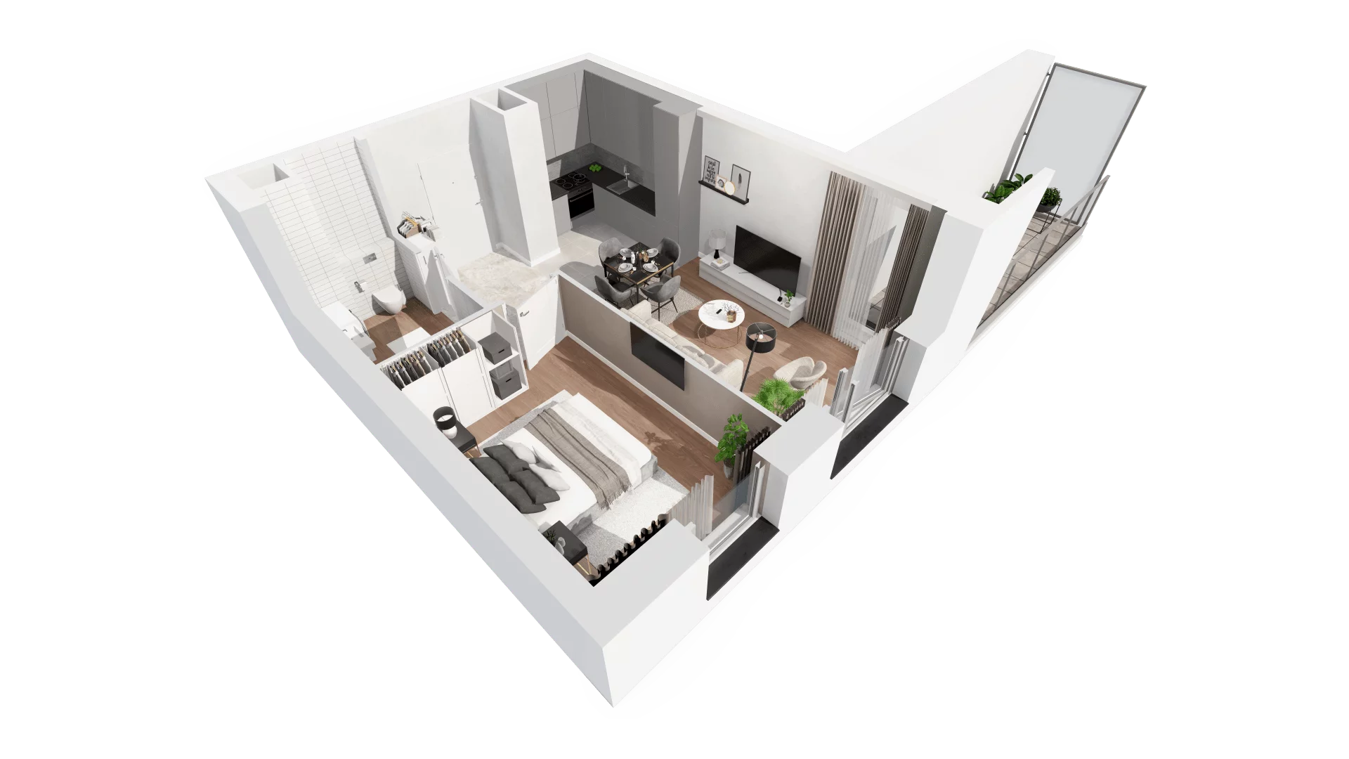 2 pokoje, apartament 41,22 m², piętro 16, oferta nr C-16-179C, ATAL Olimpijska, Katowice, Bogucice, ul. Olimpijska / al. Korfantego