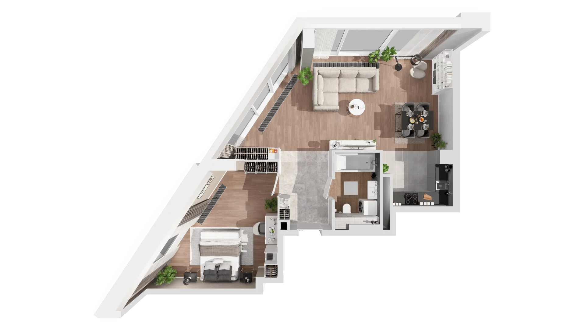 2 pokoje, apartament 68,82 m², piętro 28, oferta nr B-28-224B, ATAL Olimpijska, Katowice, Bogucice, ul. Olimpijska / al. Korfantego