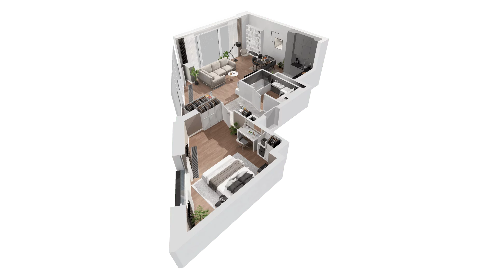 2 pokoje, apartament 68,82 m², piętro 28, oferta nr B-28-224B, ATAL Olimpijska, Katowice, Bogucice, ul. Olimpijska / al. Korfantego
