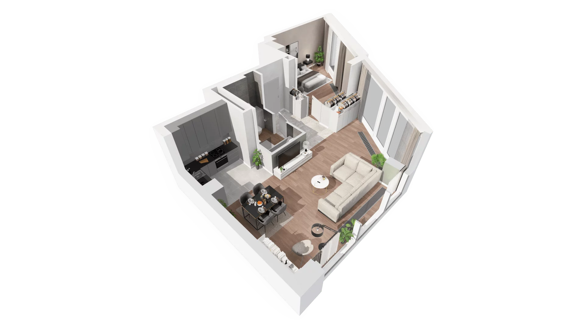2 pokoje, apartament 68,82 m², piętro 28, oferta nr B-28-224B, ATAL Olimpijska, Katowice, Bogucice, ul. Olimpijska / al. Korfantego