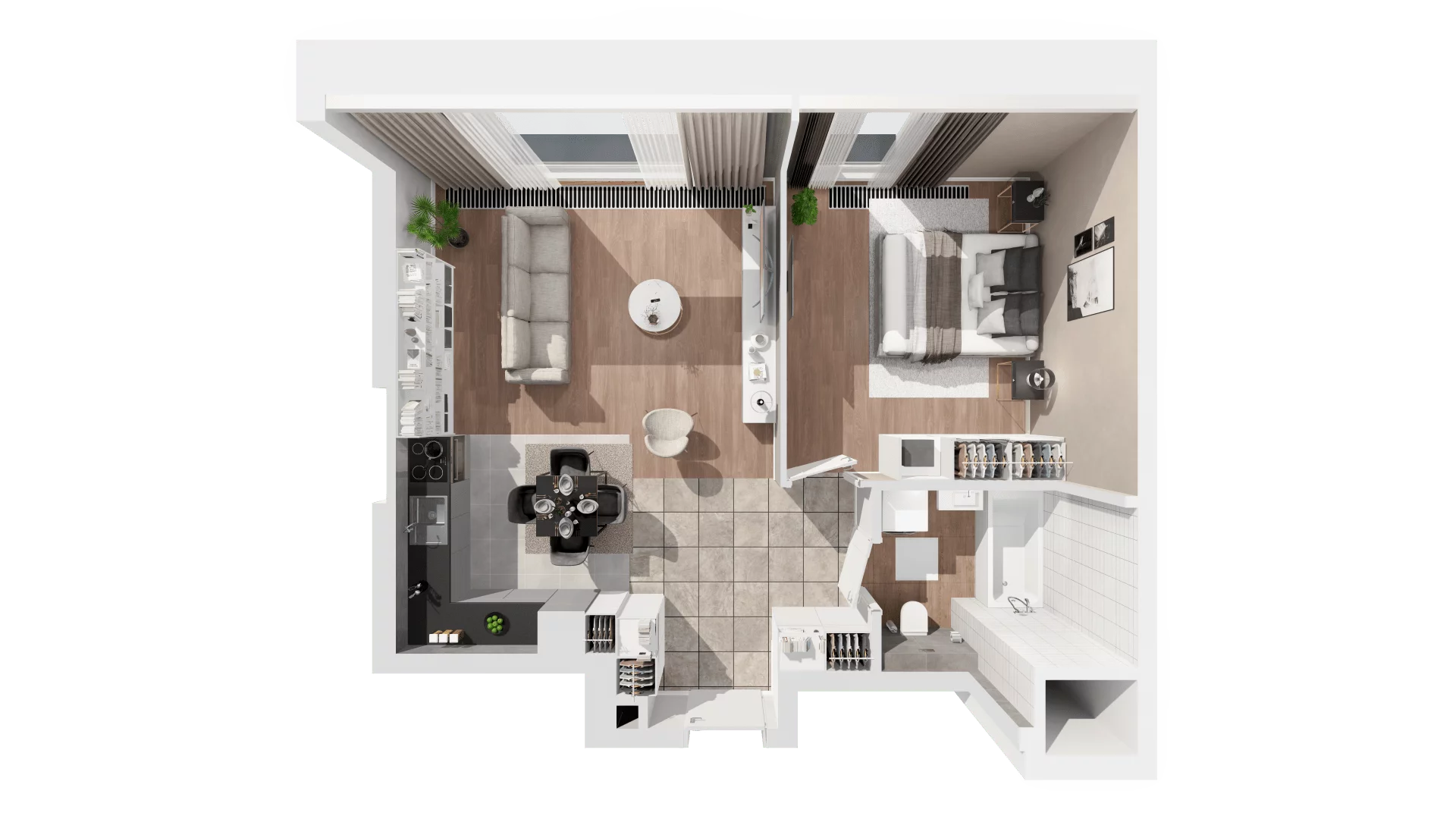 2 pokoje, apartament 54,18 m², piętro 33, oferta nr B-33-257B, ATAL Olimpijska, Katowice, Bogucice, ul. Olimpijska / al. Korfantego