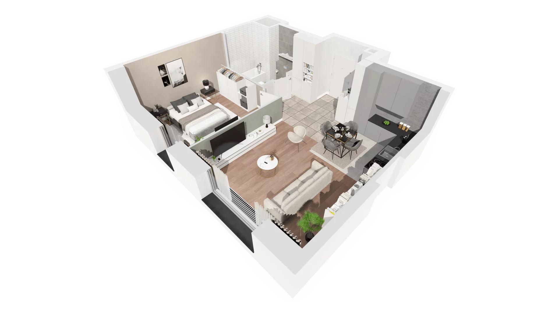 2 pokoje, apartament 54,18 m², piętro 33, oferta nr B-33-257B, ATAL Olimpijska, Katowice, Bogucice, ul. Olimpijska / al. Korfantego