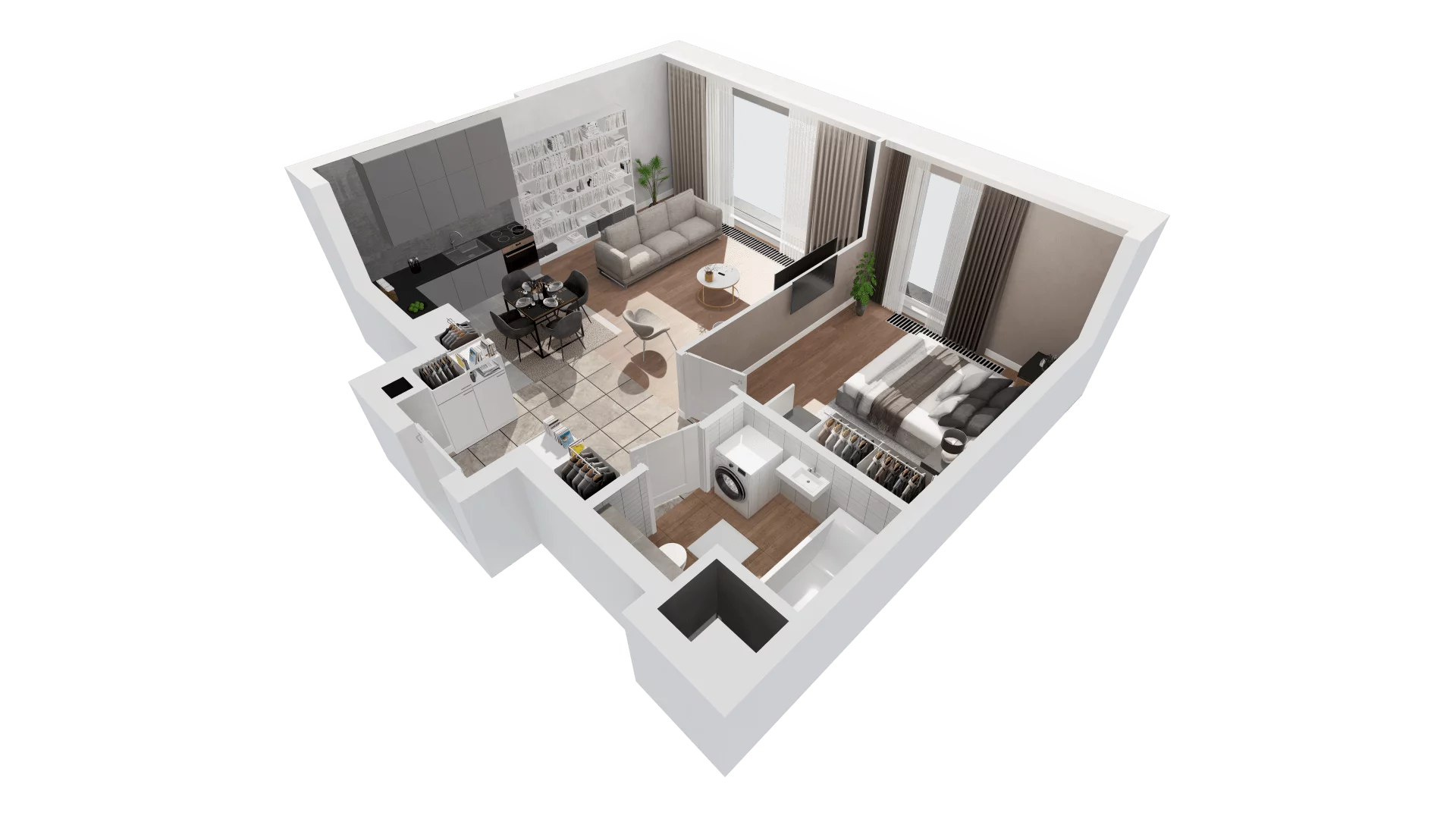 2 pokoje, apartament 54,18 m², piętro 33, oferta nr B-33-257B, ATAL Olimpijska, Katowice, Bogucice, ul. Olimpijska / al. Korfantego