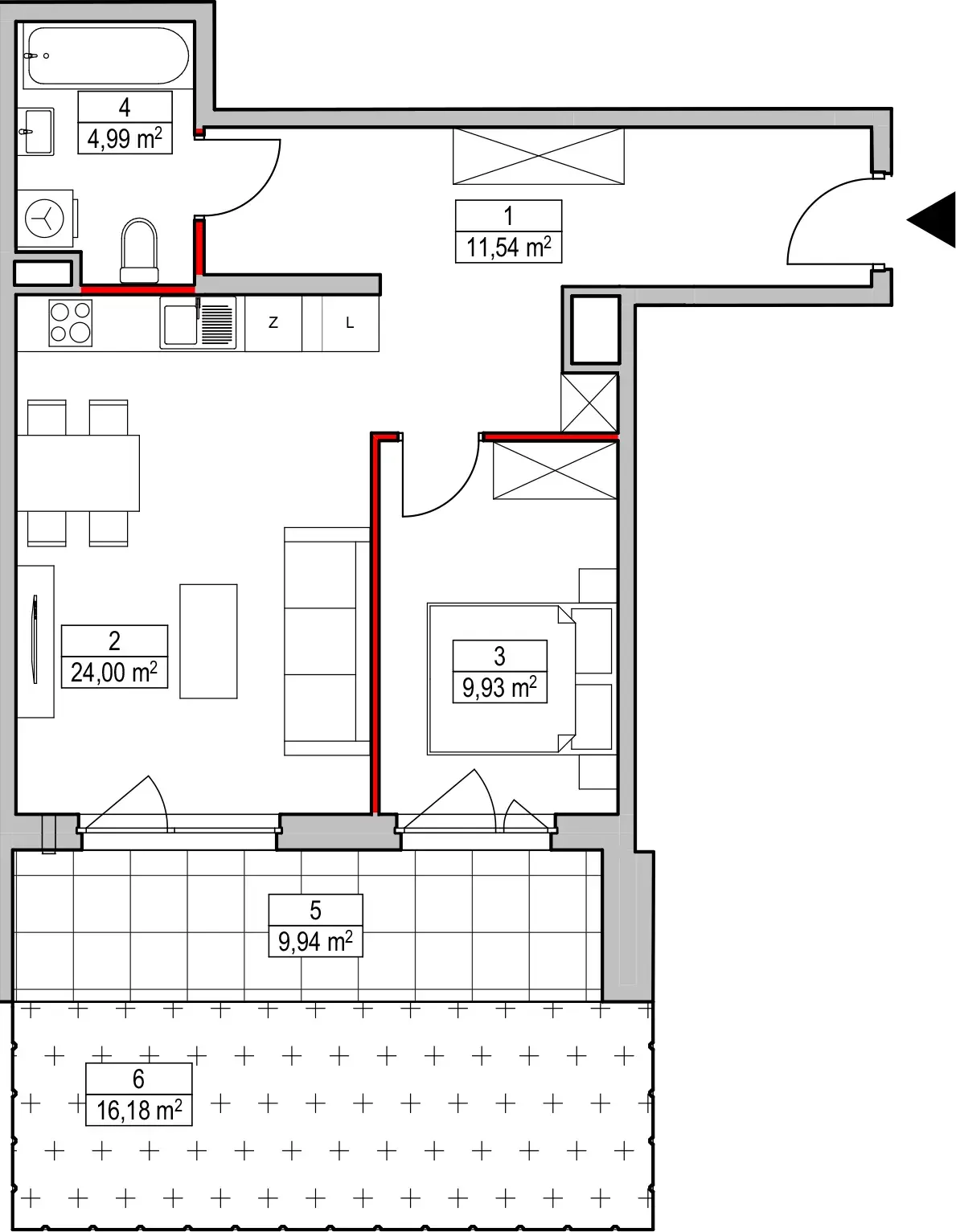 Mieszkanie 50,46 m², parter, oferta nr D1.3.0.3, Nowy Targówek VI, Warszawa, Targówek, Targówek Mieszkaniowy, ul. Płosa 8