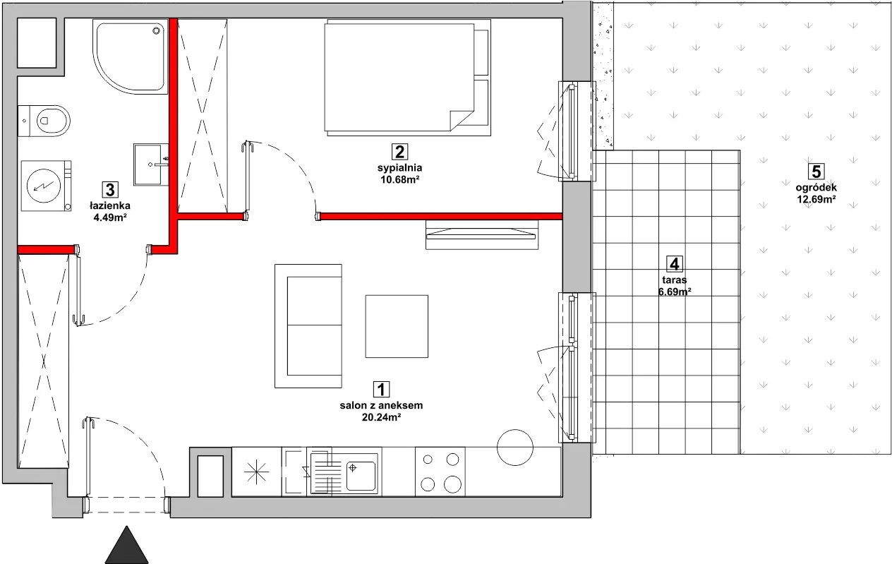 Mieszkanie 35,41 m², parter, oferta nr P10.05.0.96, Osiedle Poematu, Warszawa, Wawer, Falenica, ul. Poematu