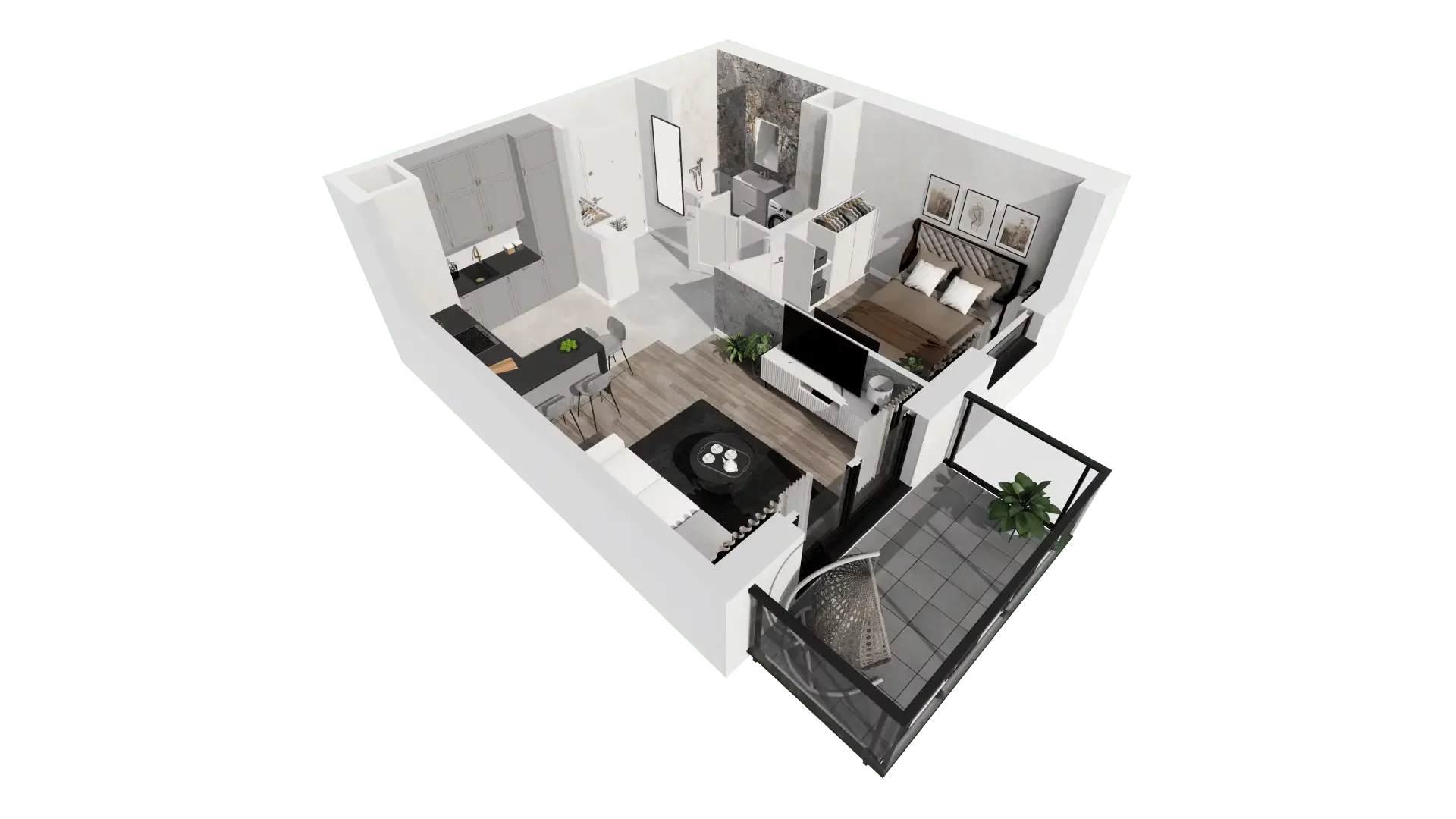 2 pokoje, mieszkanie 38,84 m², piętro 4, oferta nr P10.01.4.22, Osiedle Poematu, Warszawa, Wawer, Falenica, ul. Poematu