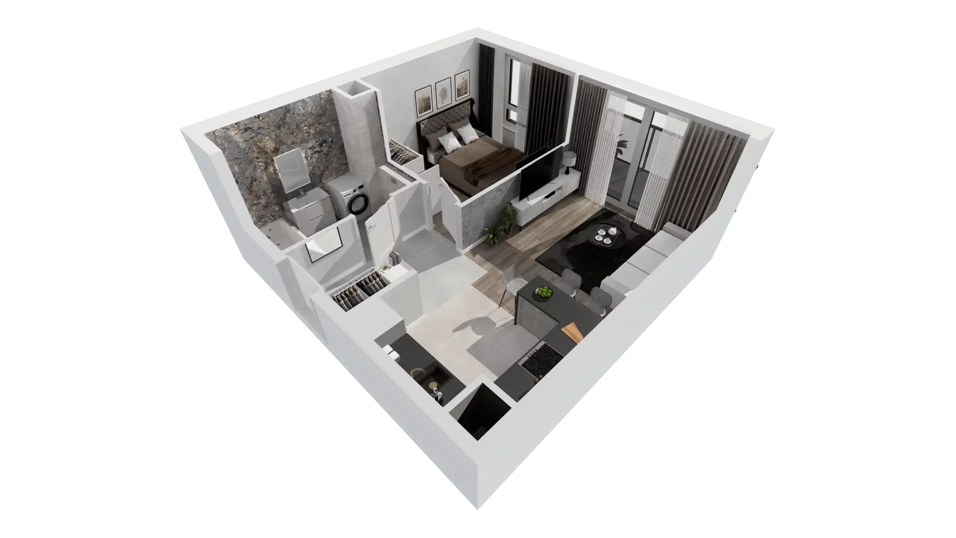 2 pokoje, mieszkanie 38,84 m², piętro 4, oferta nr P10.01.4.22, Osiedle Poematu, Warszawa, Wawer, Falenica, ul. Poematu