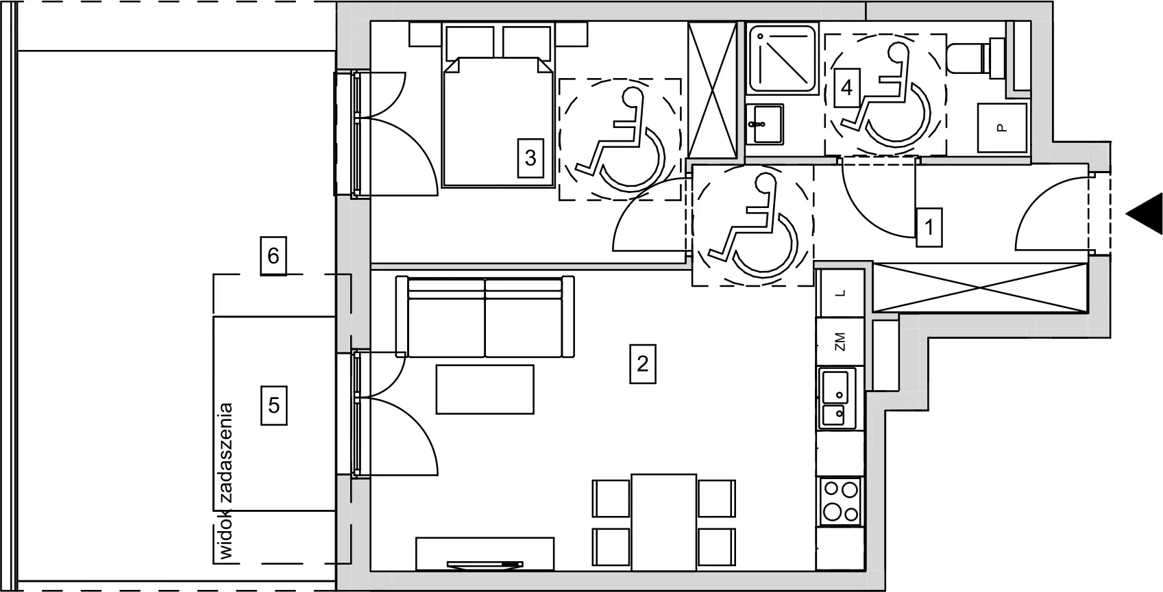 Mieszkanie 48,42 m², parter, oferta nr B7-K1-0-7, ATAL Strachowicka, Wrocław, Żerniki, Fabryczna, ul. Strachowicka