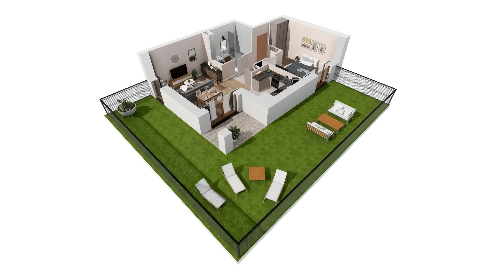 Mieszkanie 48,67 m², parter, oferta nr 2A.0.01, Francuska Park VIII, Katowice, Osiedle Paderewskiego-Muchowiec, Muchowiec, ul. Szybowcowa