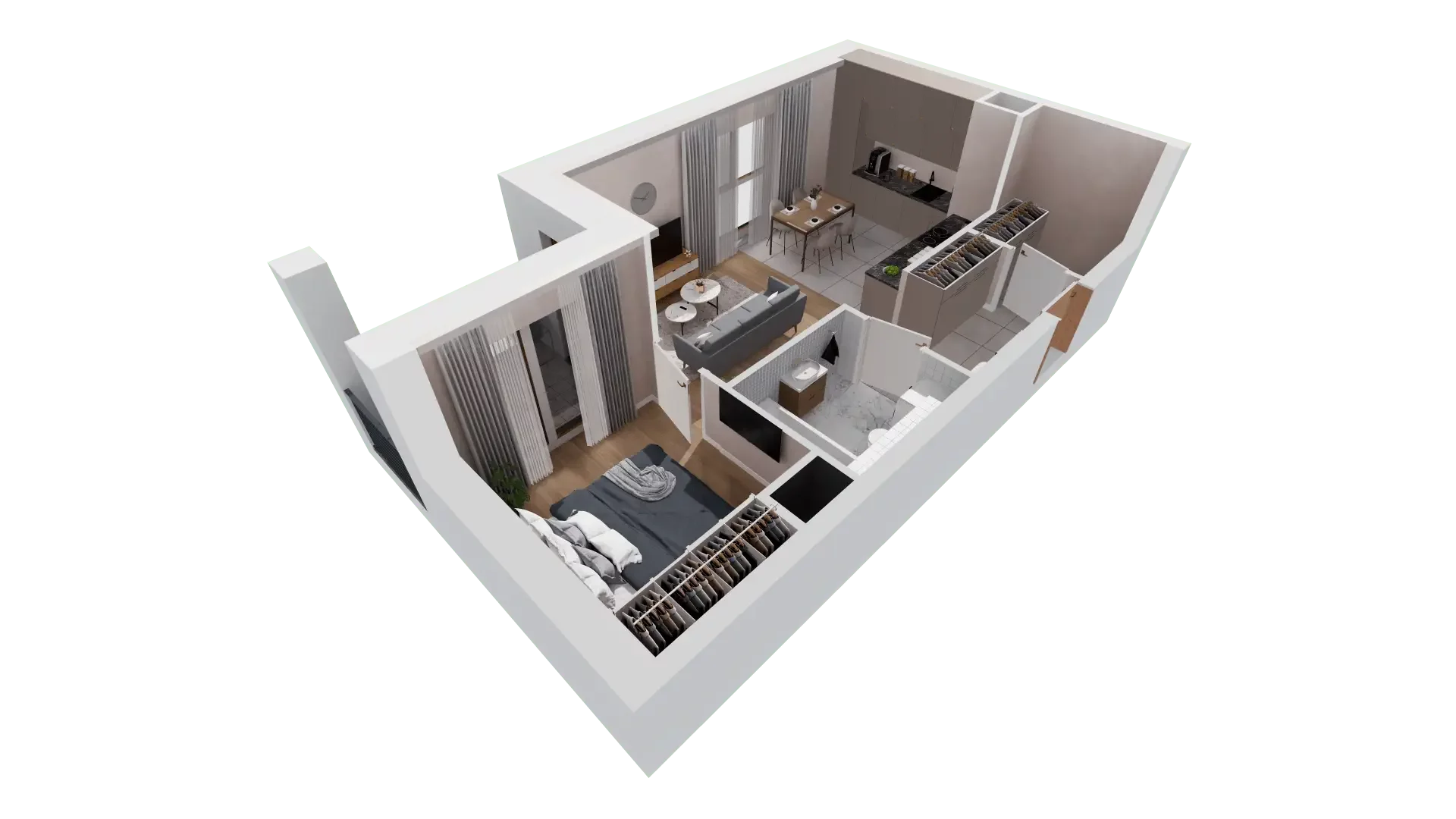 Mieszkanie 43,68 m², piętro 2, oferta nr 2A.2.08, Francuska Park VIII, Katowice, Osiedle Paderewskiego-Muchowiec, Muchowiec, ul. Szybowcowa