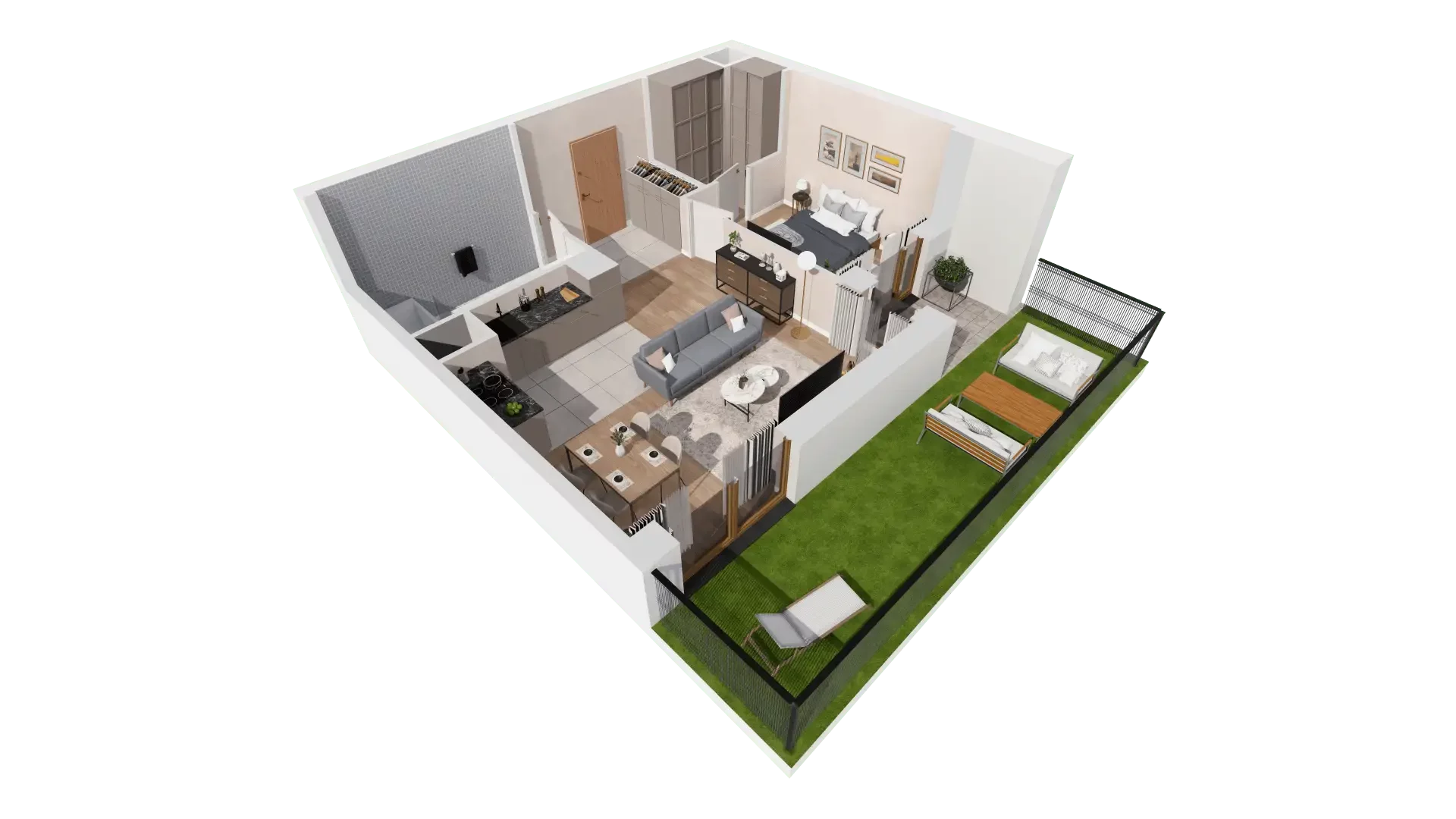 Mieszkanie 47,34 m², parter, oferta nr 2C.0.68, Francuska Park VIII, Katowice, Osiedle Paderewskiego-Muchowiec, Muchowiec, ul. Szybowcowa