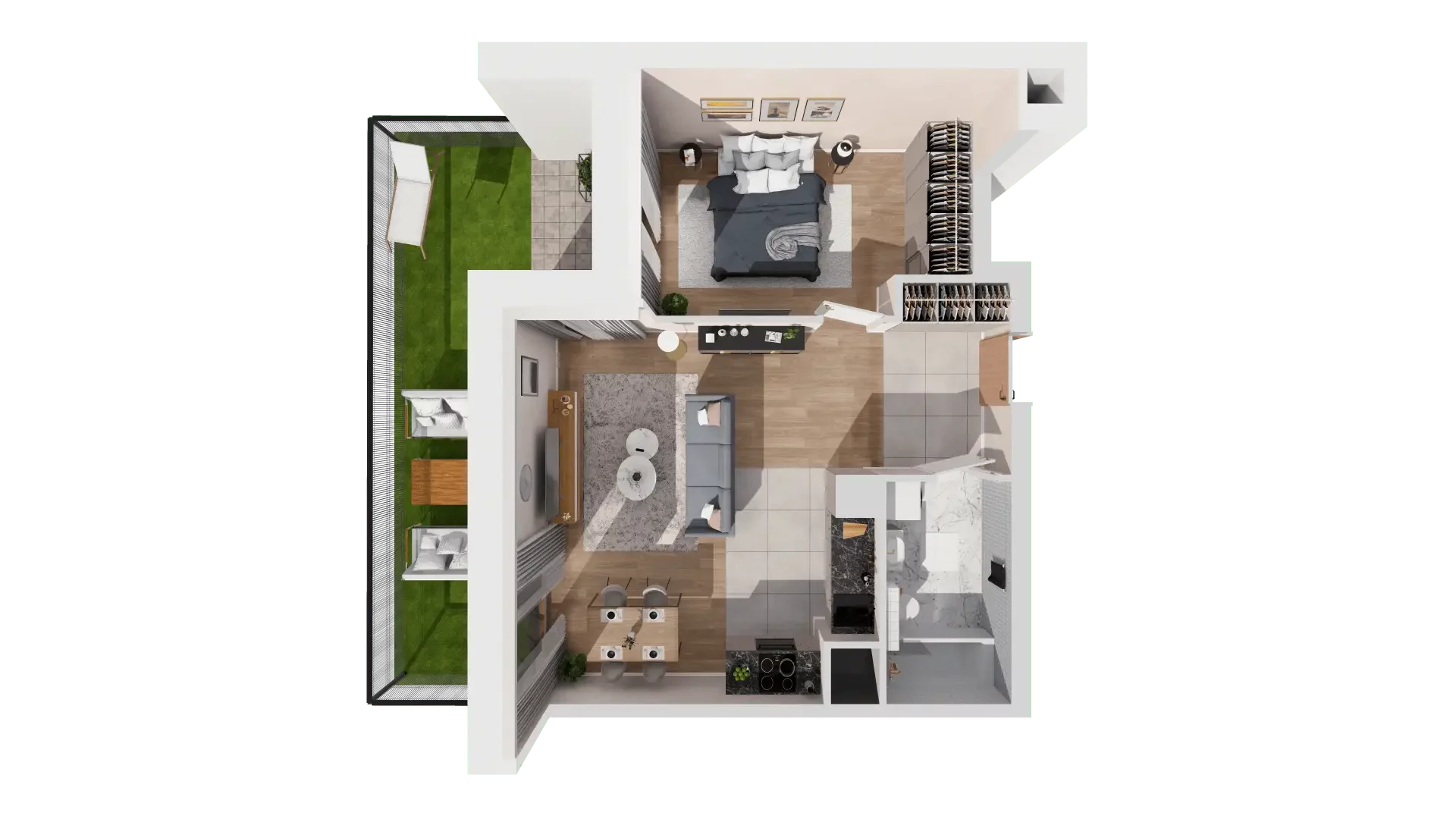 Mieszkanie 46,65 m², parter, oferta nr 2C.0.69, Francuska Park VIII, Katowice, Osiedle Paderewskiego-Muchowiec, Muchowiec, ul. Szybowcowa