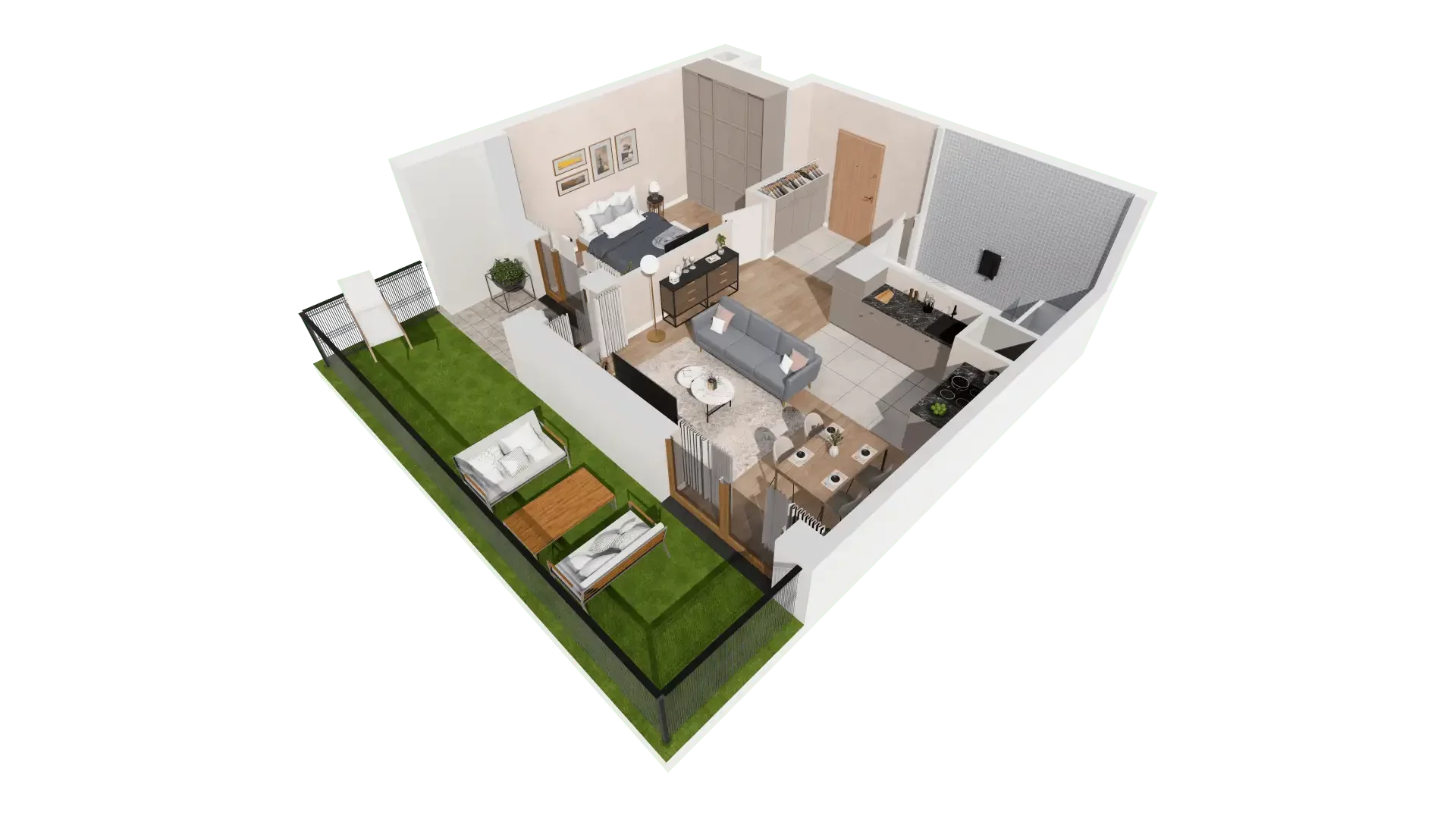 Mieszkanie 46,65 m², parter, oferta nr 2C.0.69, Francuska Park VIII, Katowice, Osiedle Paderewskiego-Muchowiec, Muchowiec, ul. Szybowcowa