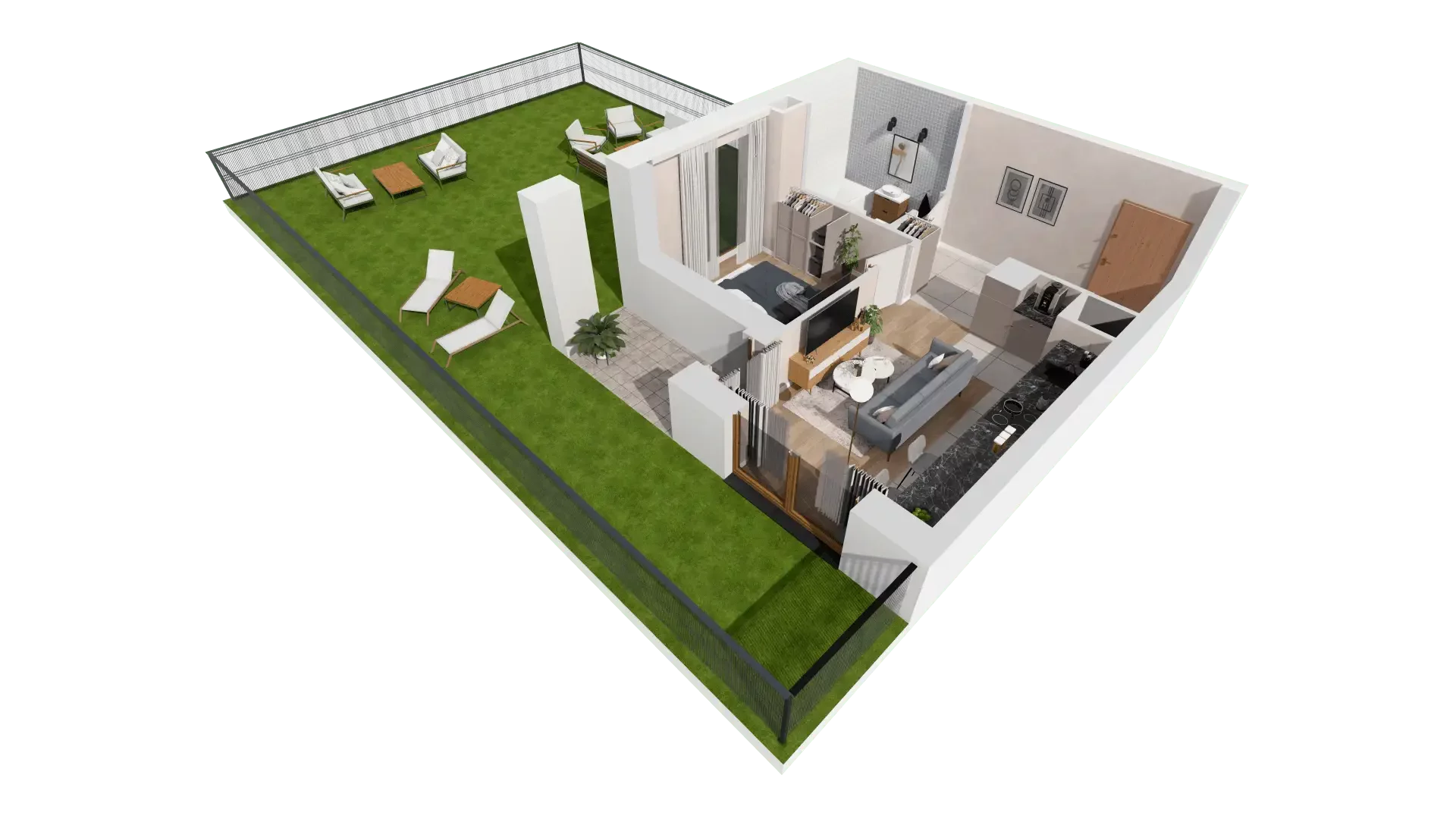 Mieszkanie 35,54 m², parter, oferta nr 2C.0.71, Francuska Park VIII, Katowice, Osiedle Paderewskiego-Muchowiec, Muchowiec, ul. Szybowcowa