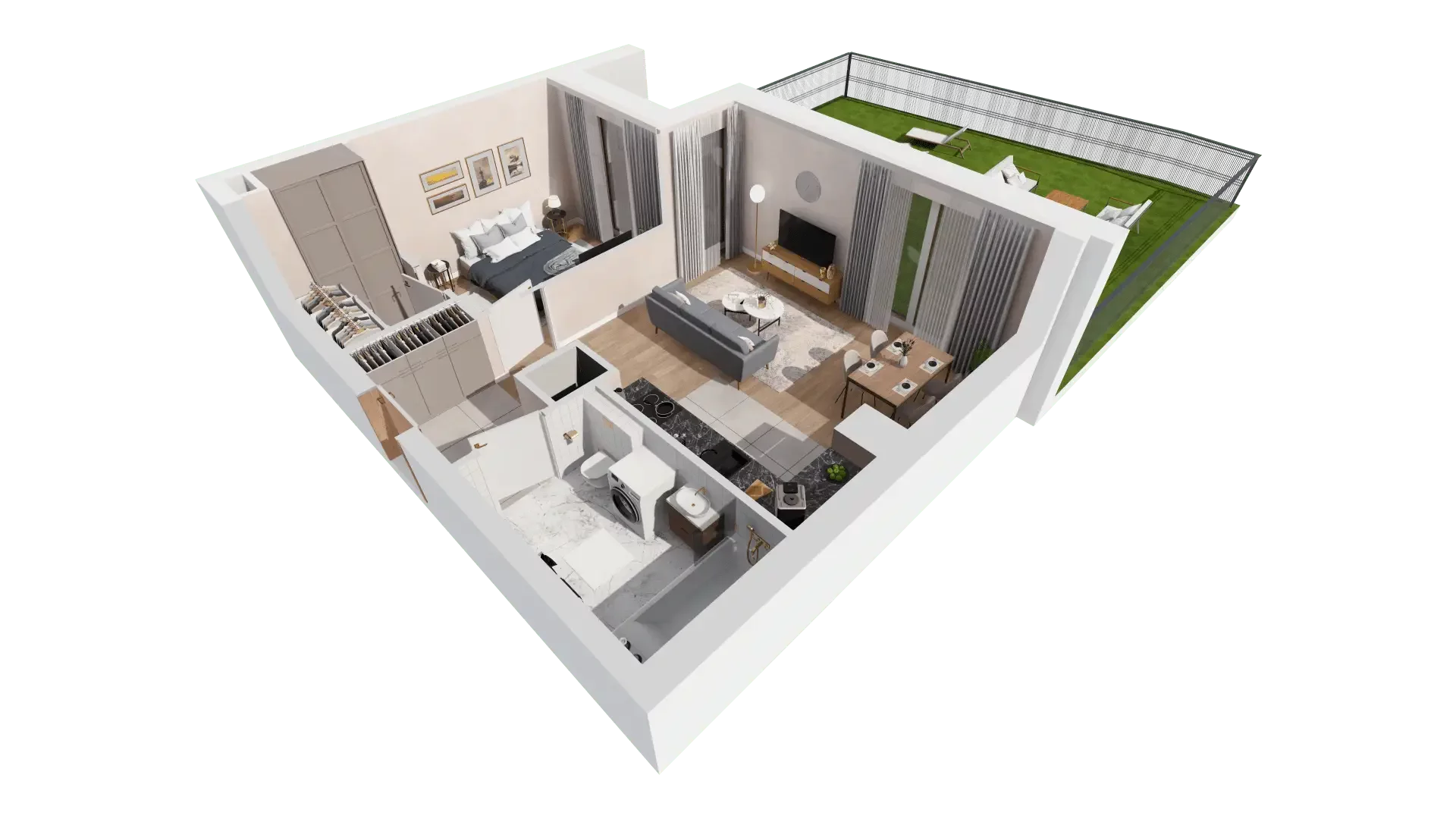 Mieszkanie 47,31 m², parter, oferta nr 3A.0.06, Francuska Park VIII, Katowice, Osiedle Paderewskiego-Muchowiec, Muchowiec, ul. Szybowcowa