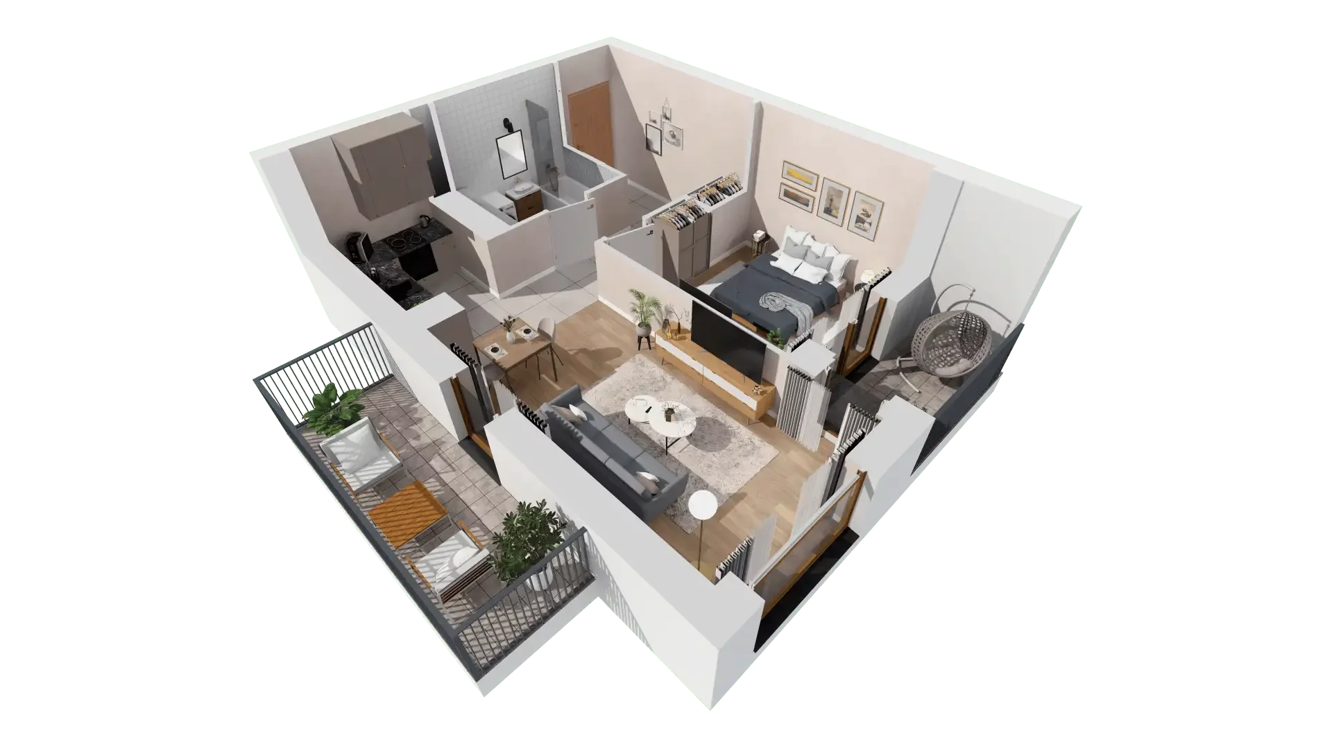 Mieszkanie 45,73 m², piętro 4, oferta nr 3A.4.32, Francuska Park VIII, Katowice, Osiedle Paderewskiego-Muchowiec, Muchowiec, ul. Szybowcowa