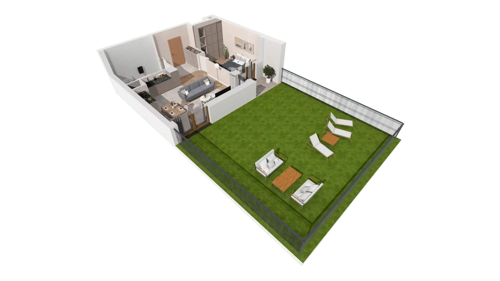 Mieszkanie 46,65 m², parter, oferta nr 3B.0.60, Francuska Park VIII, Katowice, Osiedle Paderewskiego-Muchowiec, Muchowiec, ul. Szybowcowa