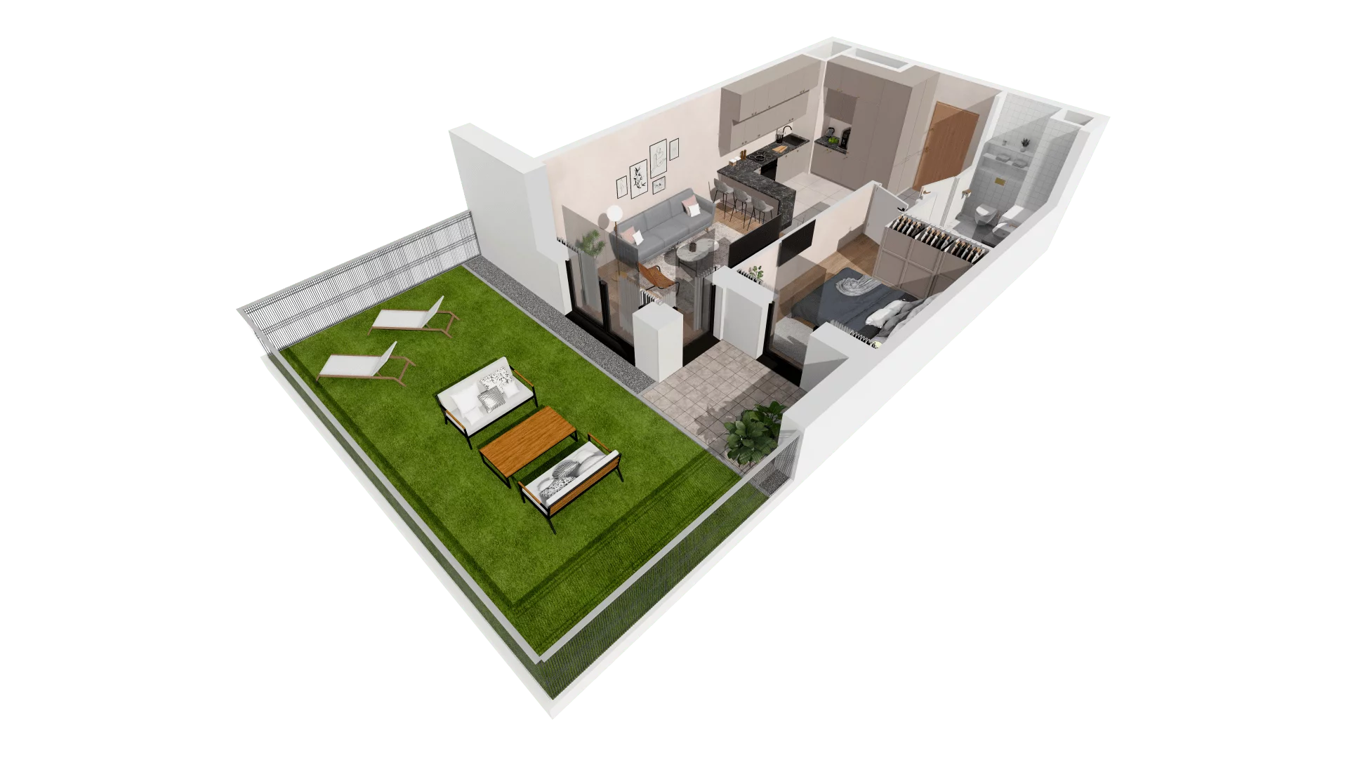 Mieszkanie 41,89 m², parter, oferta nr B1-00-7A, Francuska Park, Katowice, Osiedle Paderewskiego-Muchowiec, Muchowiec, ul. Szybowcowa