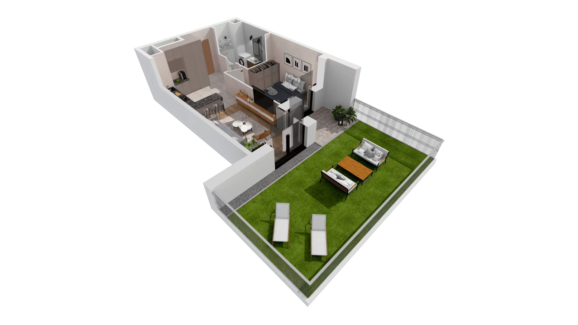 Mieszkanie 41,89 m², parter, oferta nr B1-00-7A, Francuska Park, Katowice, Osiedle Paderewskiego-Muchowiec, Muchowiec, ul. Szybowcowa