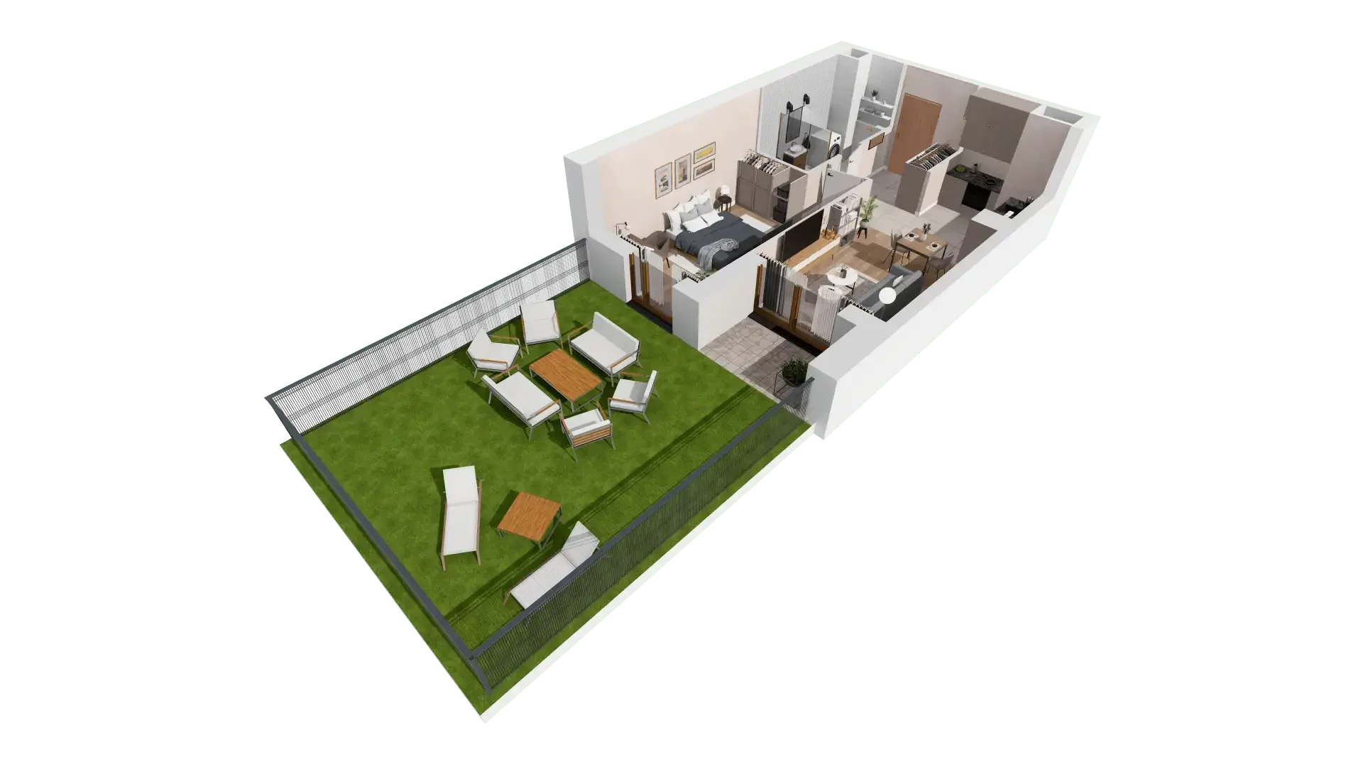 2 pokoje, mieszkanie 41,86 m², parter, oferta nr 1A.0.09, Francuska Park VIIIB, Katowice, Osiedle Paderewskiego-Muchowiec, Muchowiec, ul. Szybowcowa