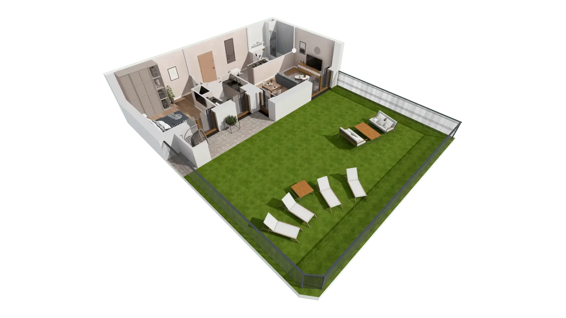 2 pokoje, mieszkanie 46,80 m², parter, oferta nr 1C.0.148, Francuska Park VIIIB, Katowice, Osiedle Paderewskiego-Muchowiec, Muchowiec, ul. Szybowcowa
