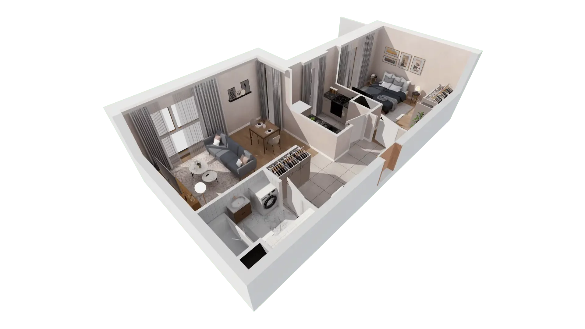 2 pokoje, mieszkanie 46,80 m², piętro 1, oferta nr 1C.1.151, Francuska Park VIIIB, Katowice, Osiedle Paderewskiego-Muchowiec, Muchowiec, ul. Szybowcowa