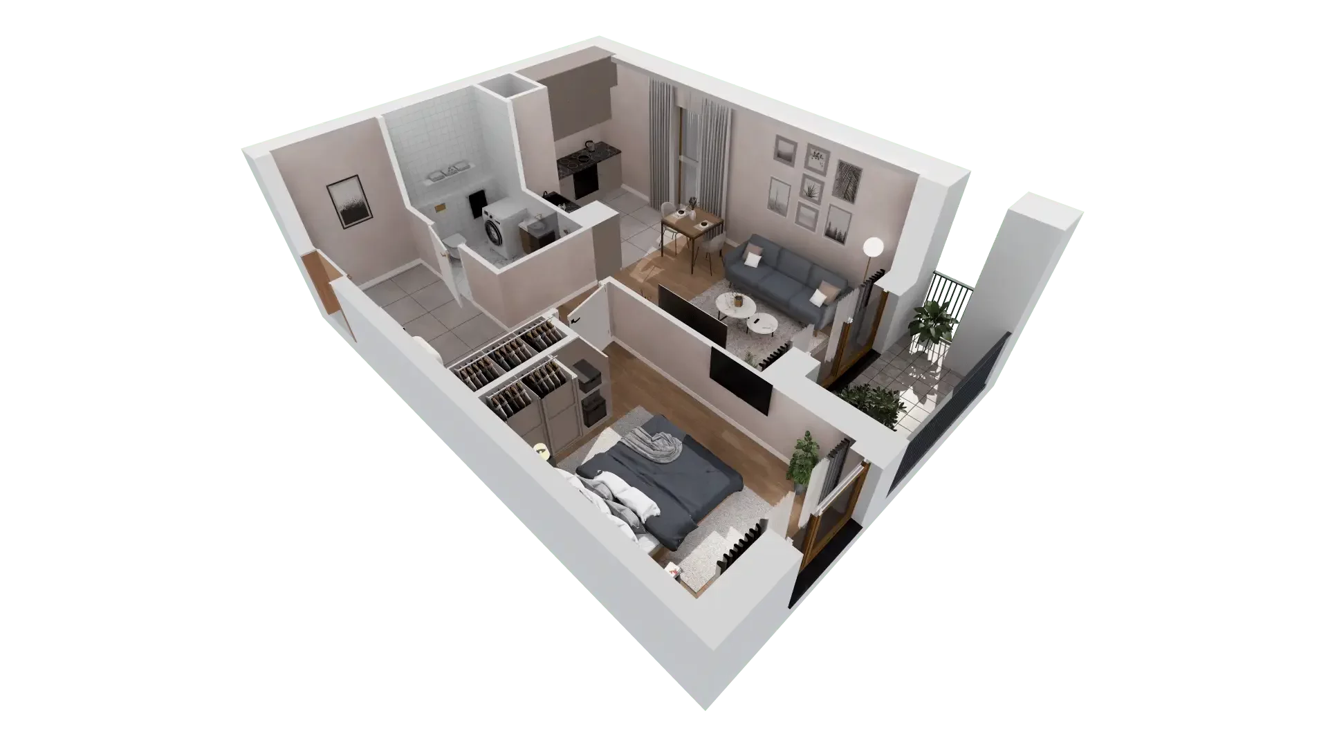 2 pokoje, mieszkanie 44,46 m², piętro 2, oferta nr 1A.2.21, Francuska Park VIIIB, Katowice, Osiedle Paderewskiego-Muchowiec, Muchowiec, ul. Szybowcowa