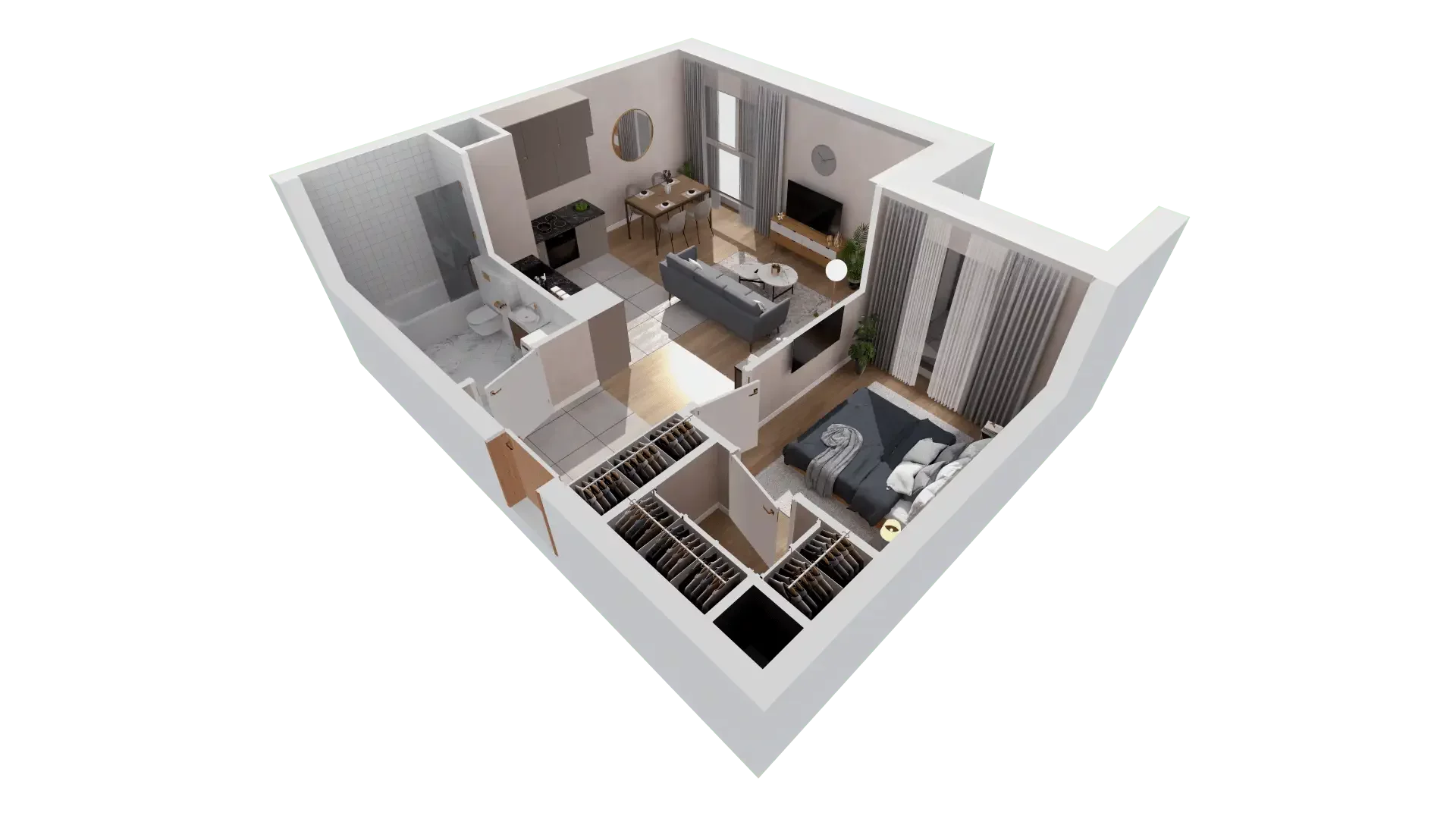2 pokoje, mieszkanie 47,10 m², piętro 3, oferta nr 1A.3.31, Francuska Park VIIIB, Katowice, Osiedle Paderewskiego-Muchowiec, Muchowiec, ul. Szybowcowa
