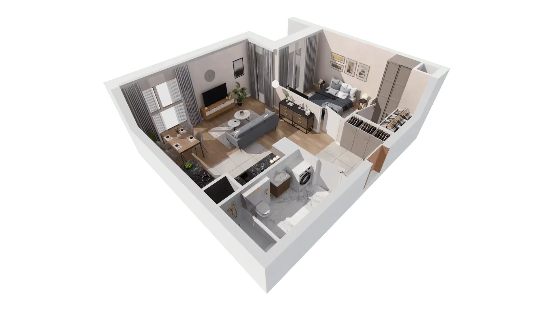 2 pokoje, mieszkanie 47,10 m², piętro 3, oferta nr 1A.3.31, Francuska Park VIIIB, Katowice, Osiedle Paderewskiego-Muchowiec, Muchowiec, ul. Szybowcowa