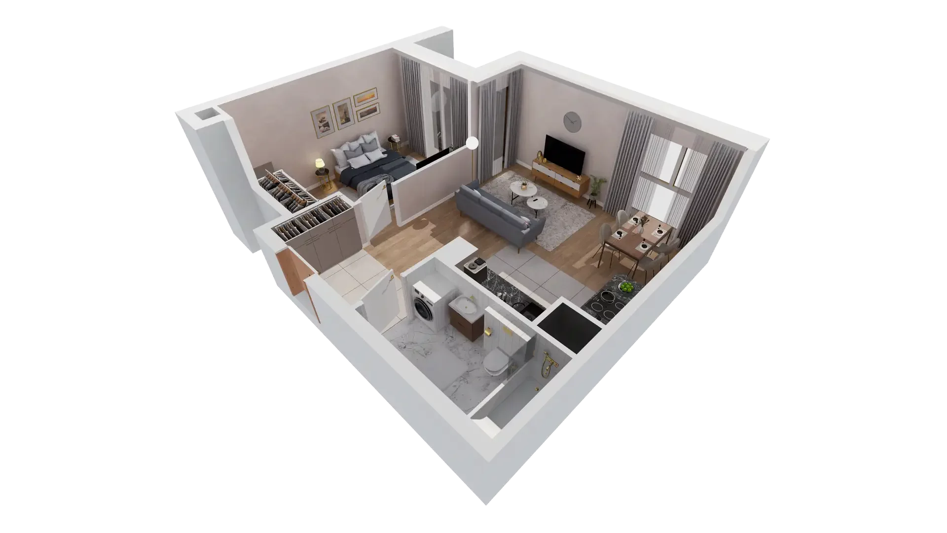 2 pokoje, mieszkanie 47,86 m², piętro 5, oferta nr 1B.5.119, Francuska Park VIIIB, Katowice, Osiedle Paderewskiego-Muchowiec, Muchowiec, ul. Szybowcowa