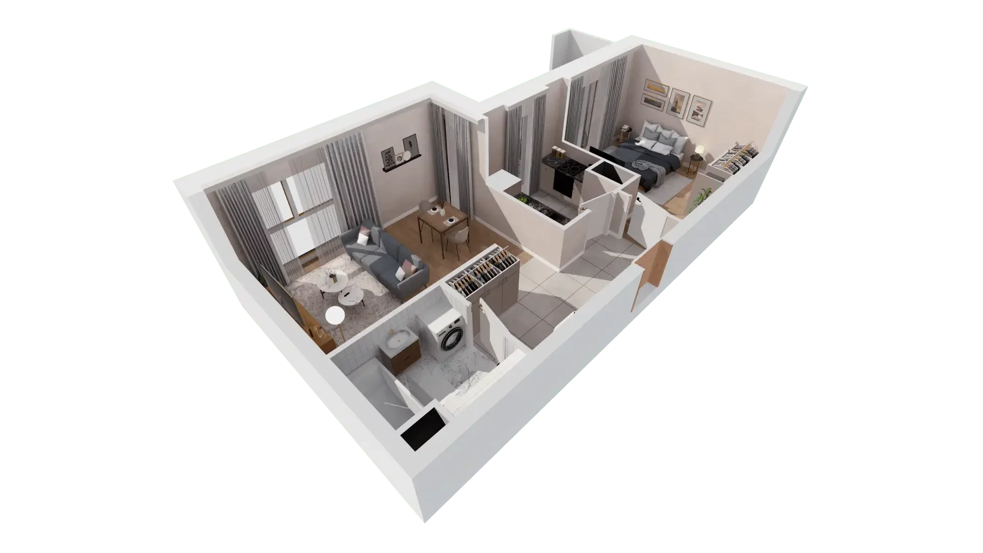 2 pokoje, mieszkanie 48,65 m², piętro 6, oferta nr 1C.6.166, Francuska Park VIIIB, Katowice, Osiedle Paderewskiego-Muchowiec, Muchowiec, ul. Szybowcowa