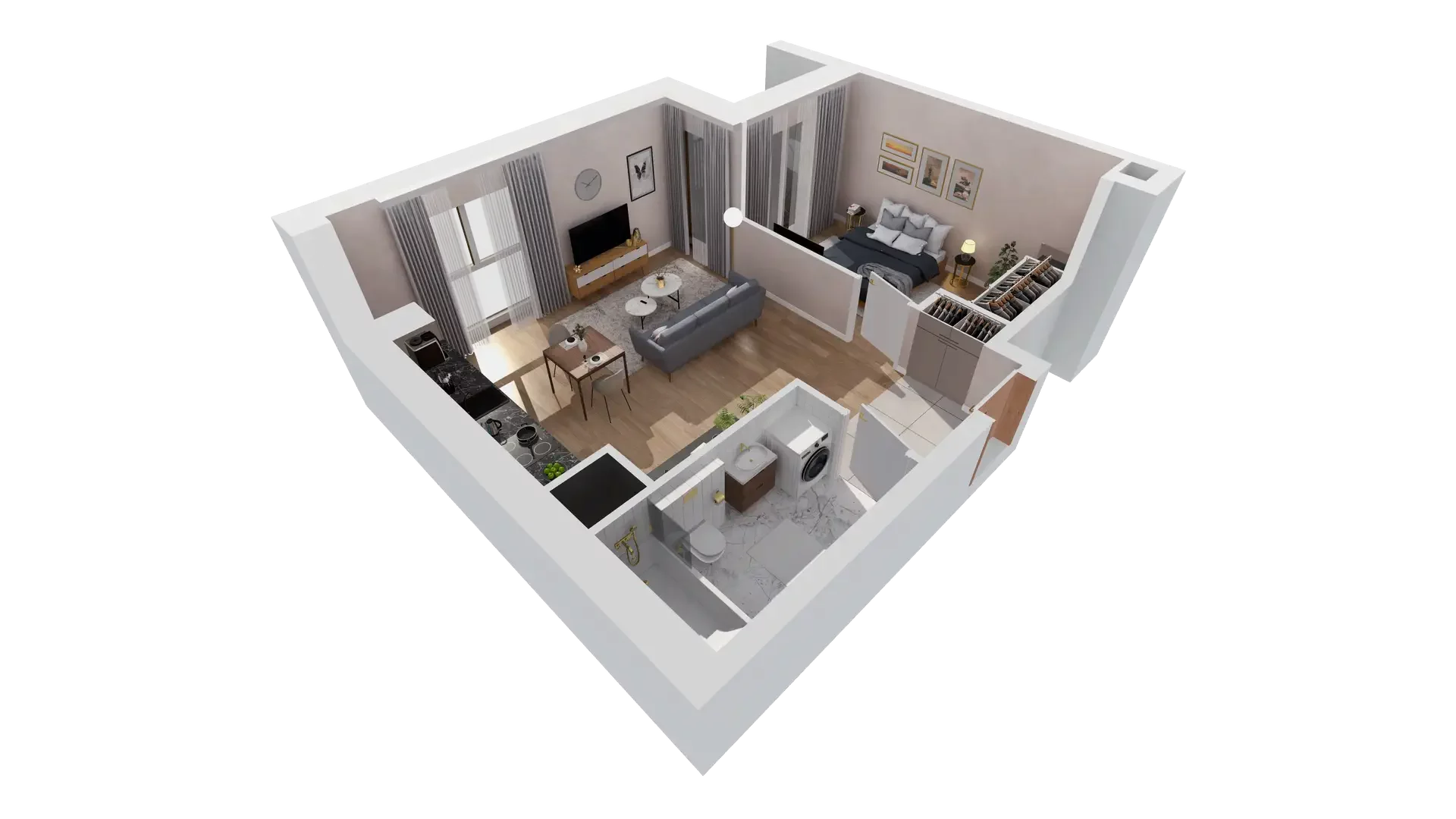2 pokoje, mieszkanie 48,33 m², piętro 7, oferta nr 1B.7.130, Francuska Park VIIIB, Katowice, Osiedle Paderewskiego-Muchowiec, Muchowiec, ul. Szybowcowa