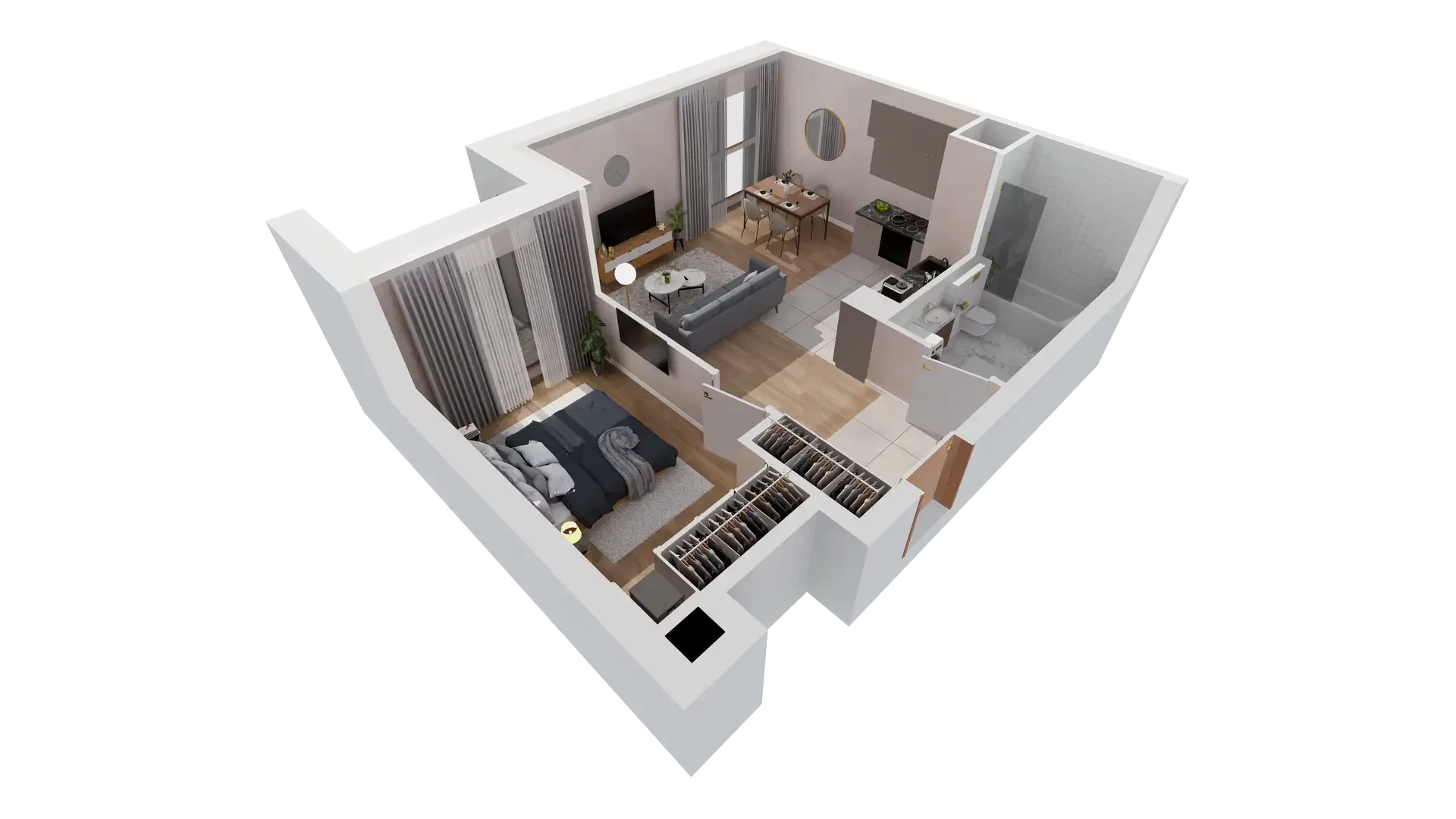 2 pokoje, mieszkanie 47,94 m², piętro 7, oferta nr 1B.7.131, Francuska Park VIIIB, Katowice, Osiedle Paderewskiego-Muchowiec, Muchowiec, ul. Szybowcowa