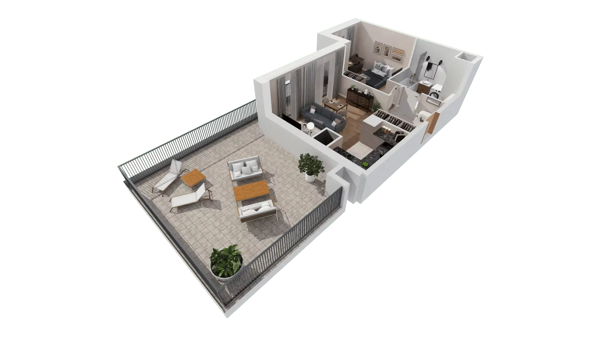 2 pokoje, mieszkanie 44,40 m², piętro 8, oferta nr 1A.8.74, Francuska Park VIIIB, Katowice, Osiedle Paderewskiego-Muchowiec, Muchowiec, ul. Szybowcowa