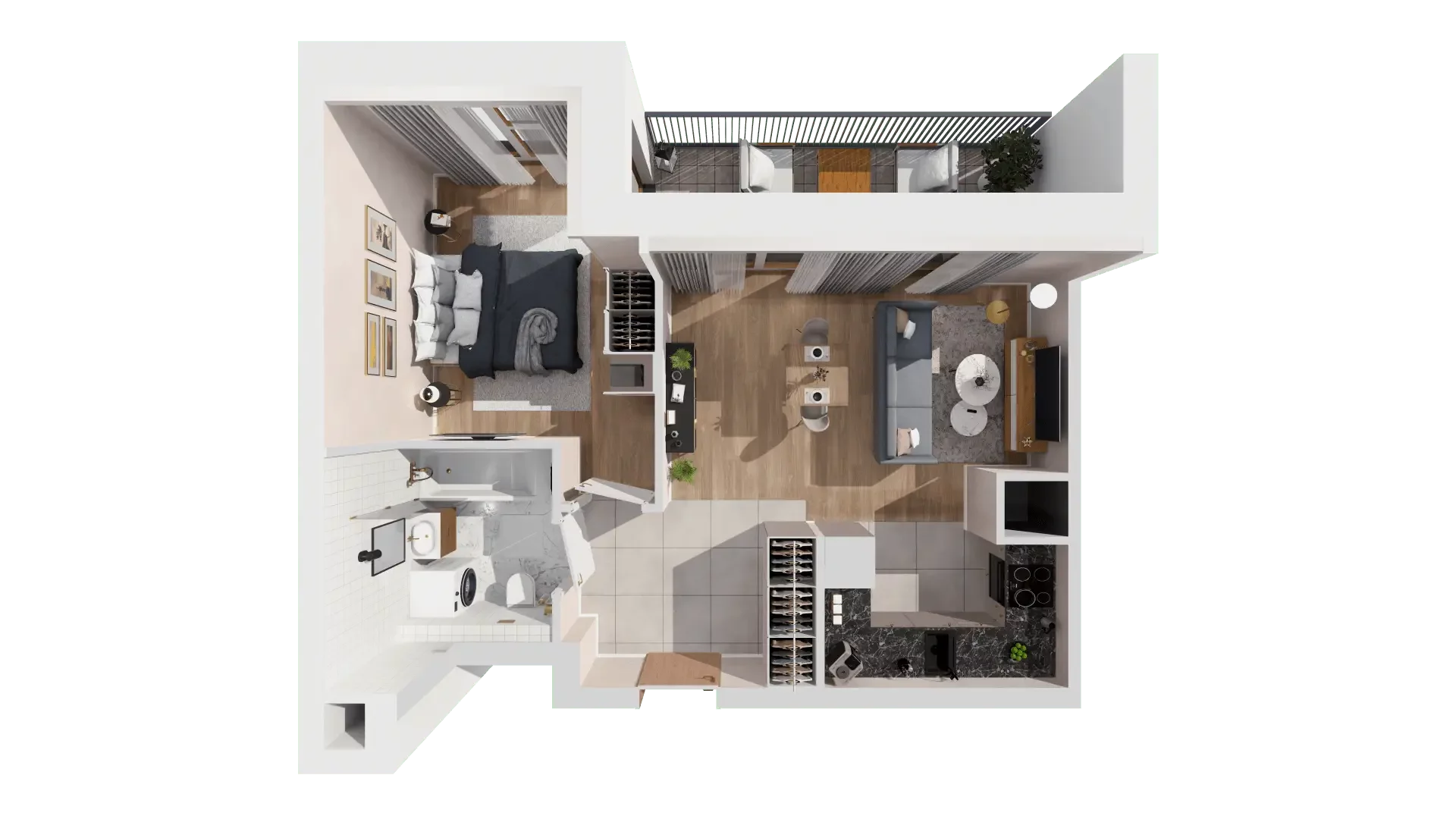 2 pokoje, mieszkanie 43,75 m², piętro 8, oferta nr 1B.8.137, Francuska Park VIIIB, Katowice, Osiedle Paderewskiego-Muchowiec, Muchowiec, ul. Szybowcowa