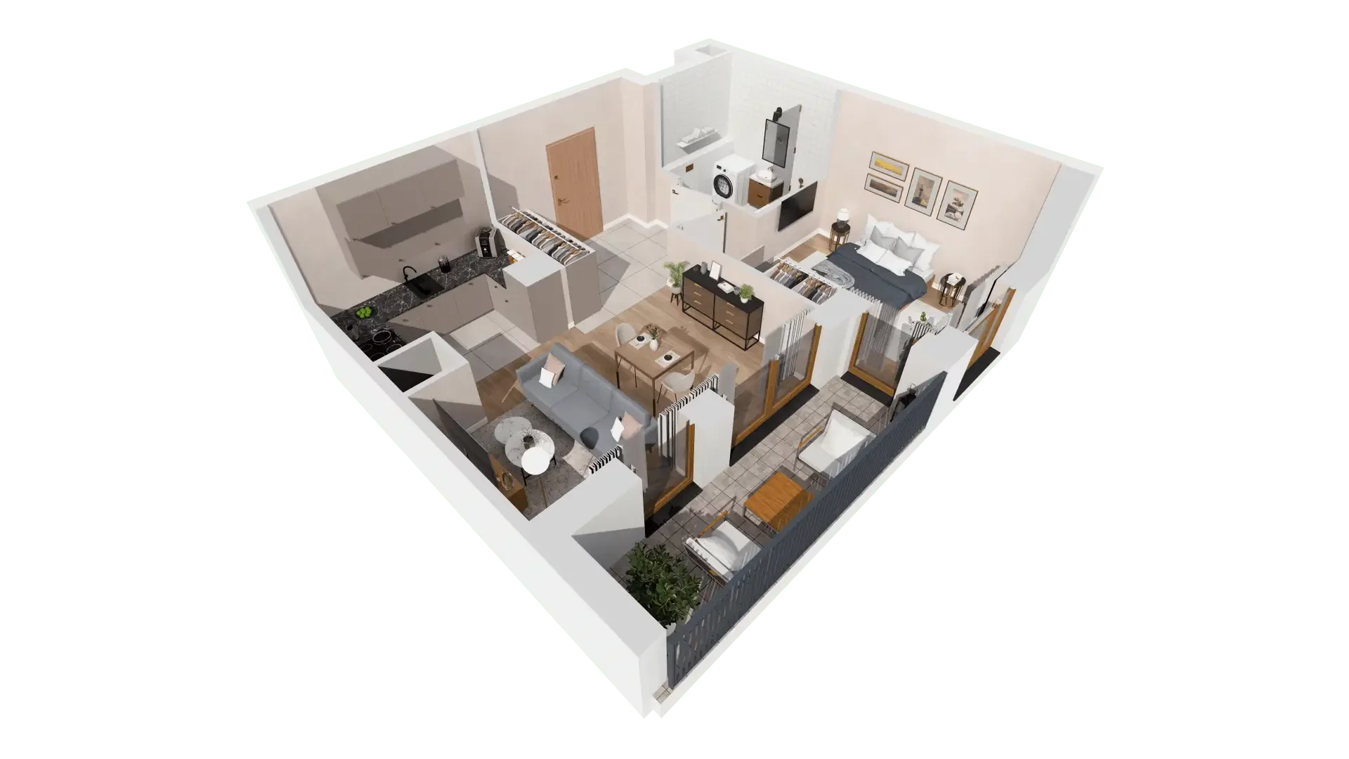2 pokoje, mieszkanie 43,75 m², piętro 8, oferta nr 1B.8.137, Francuska Park VIIIB, Katowice, Osiedle Paderewskiego-Muchowiec, Muchowiec, ul. Szybowcowa