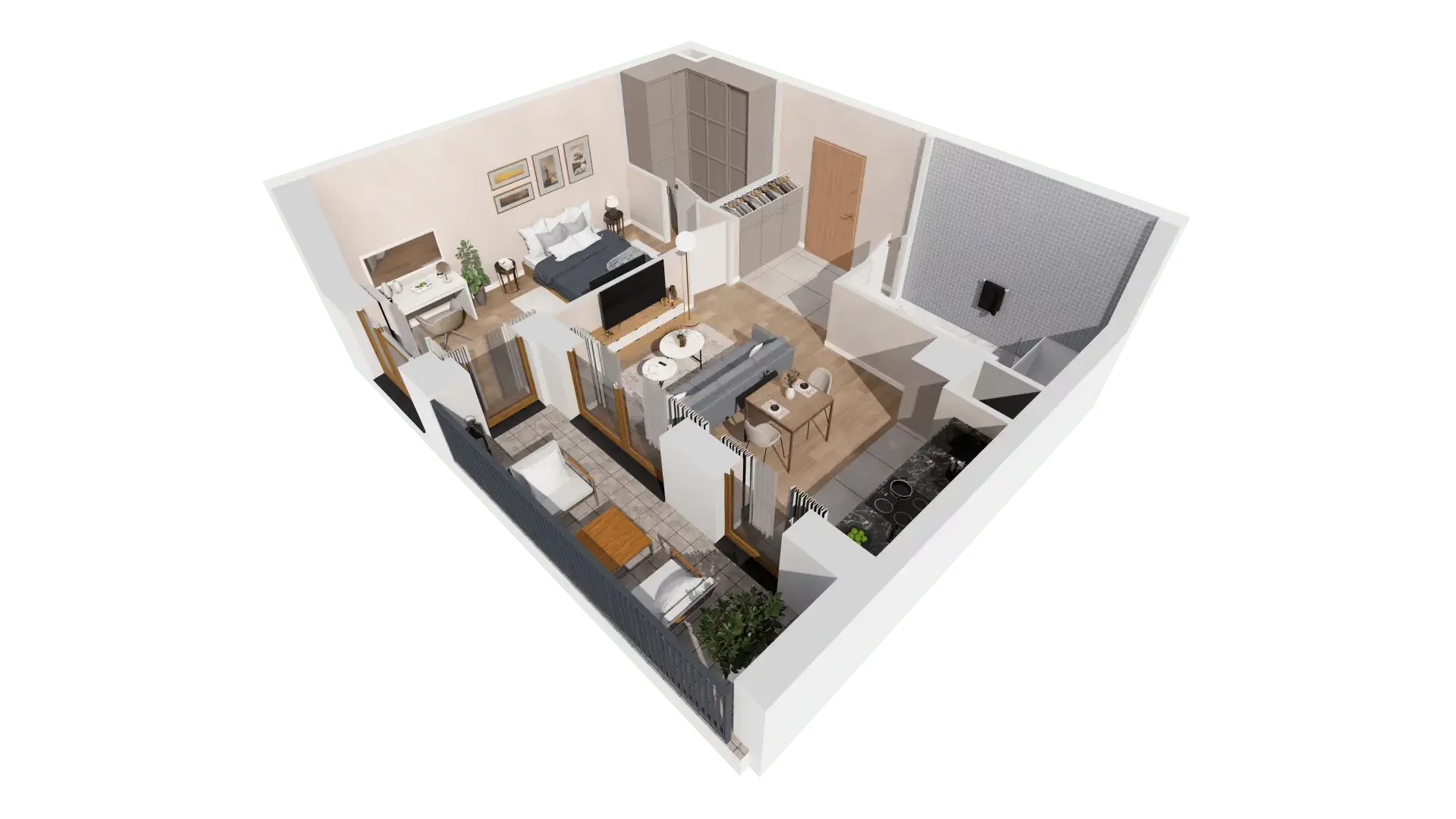 2 pokoje, mieszkanie 44,63 m², piętro 8, oferta nr 1B.8.138, Francuska Park VIIIB, Katowice, Osiedle Paderewskiego-Muchowiec, Muchowiec, ul. Szybowcowa