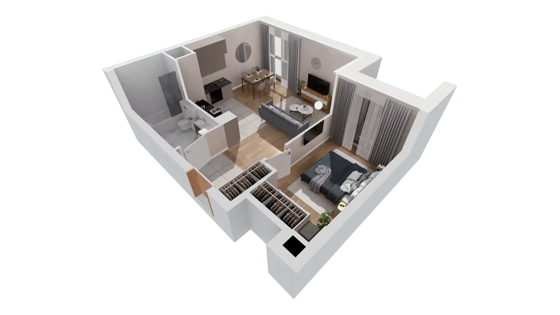 2 pokoje, mieszkanie 47,94 m², piętro 9, oferta nr 1A.9.82, Francuska Park VIIIB, Katowice, Osiedle Paderewskiego-Muchowiec, Muchowiec, ul. Szybowcowa