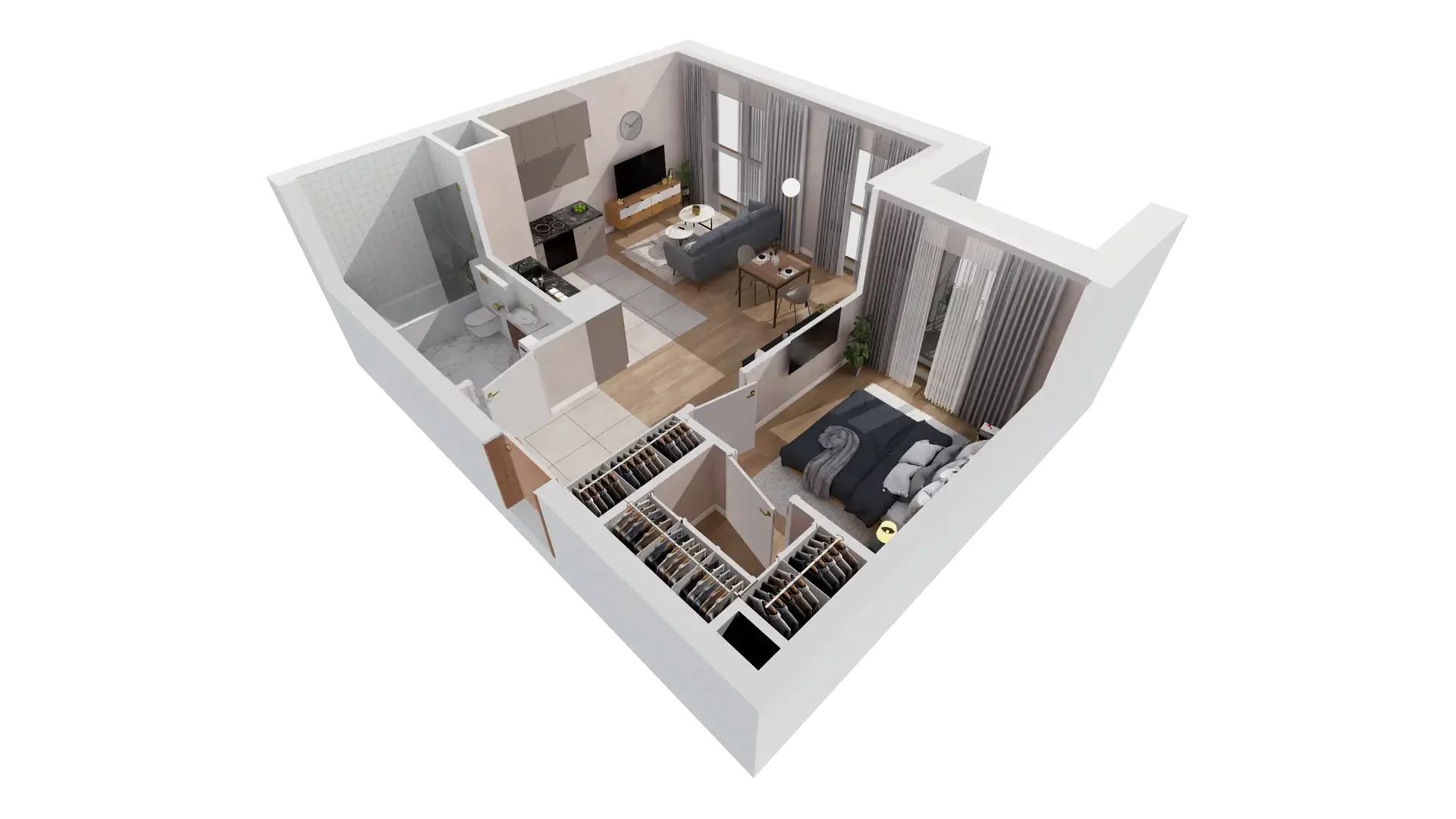 2 pokoje, mieszkanie 48,68 m², piętro 9, oferta nr 1B.9.145, Francuska Park VIIIB, Katowice, Osiedle Paderewskiego-Muchowiec, Muchowiec, ul. Szybowcowa