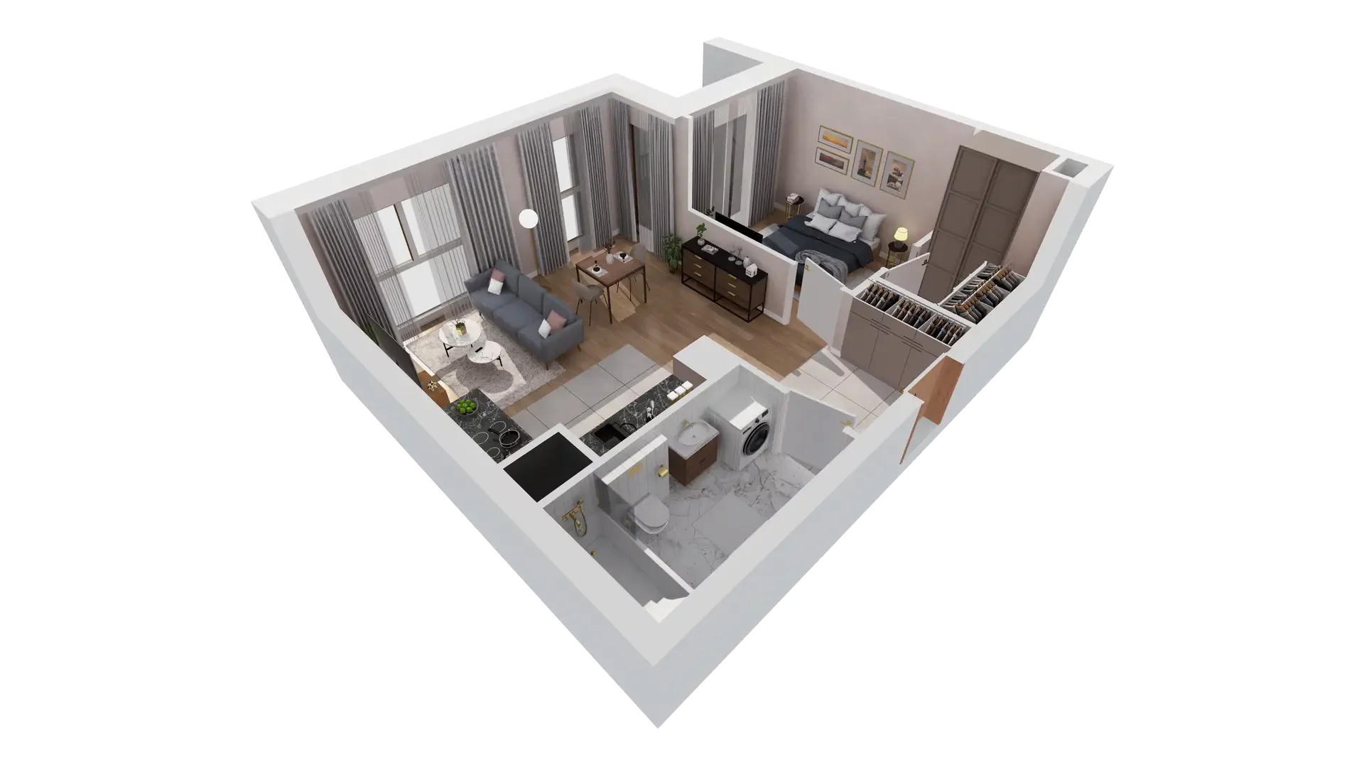 2 pokoje, mieszkanie 48,68 m², piętro 9, oferta nr 1B.9.145, Francuska Park VIIIB, Katowice, Osiedle Paderewskiego-Muchowiec, Muchowiec, ul. Szybowcowa