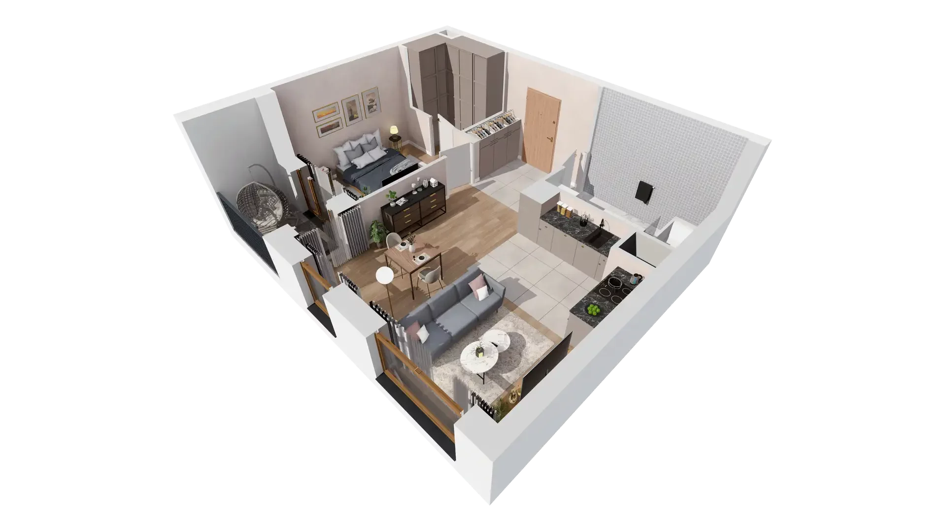 2 pokoje, mieszkanie 48,68 m², piętro 9, oferta nr 1B.9.145, Francuska Park VIIIB, Katowice, Osiedle Paderewskiego-Muchowiec, Muchowiec, ul. Szybowcowa