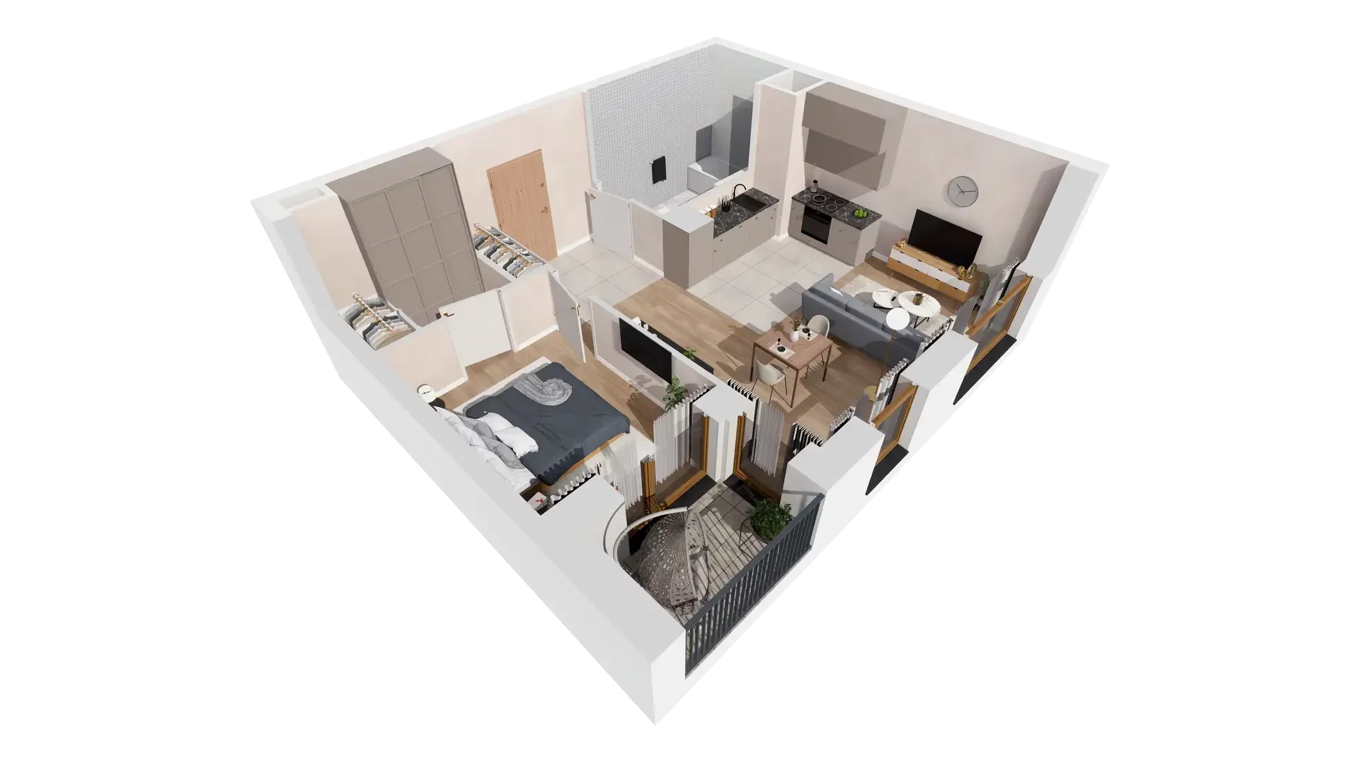2 pokoje, mieszkanie 48,68 m², piętro 9, oferta nr 1B.9.145, Francuska Park VIIIB, Katowice, Osiedle Paderewskiego-Muchowiec, Muchowiec, ul. Szybowcowa