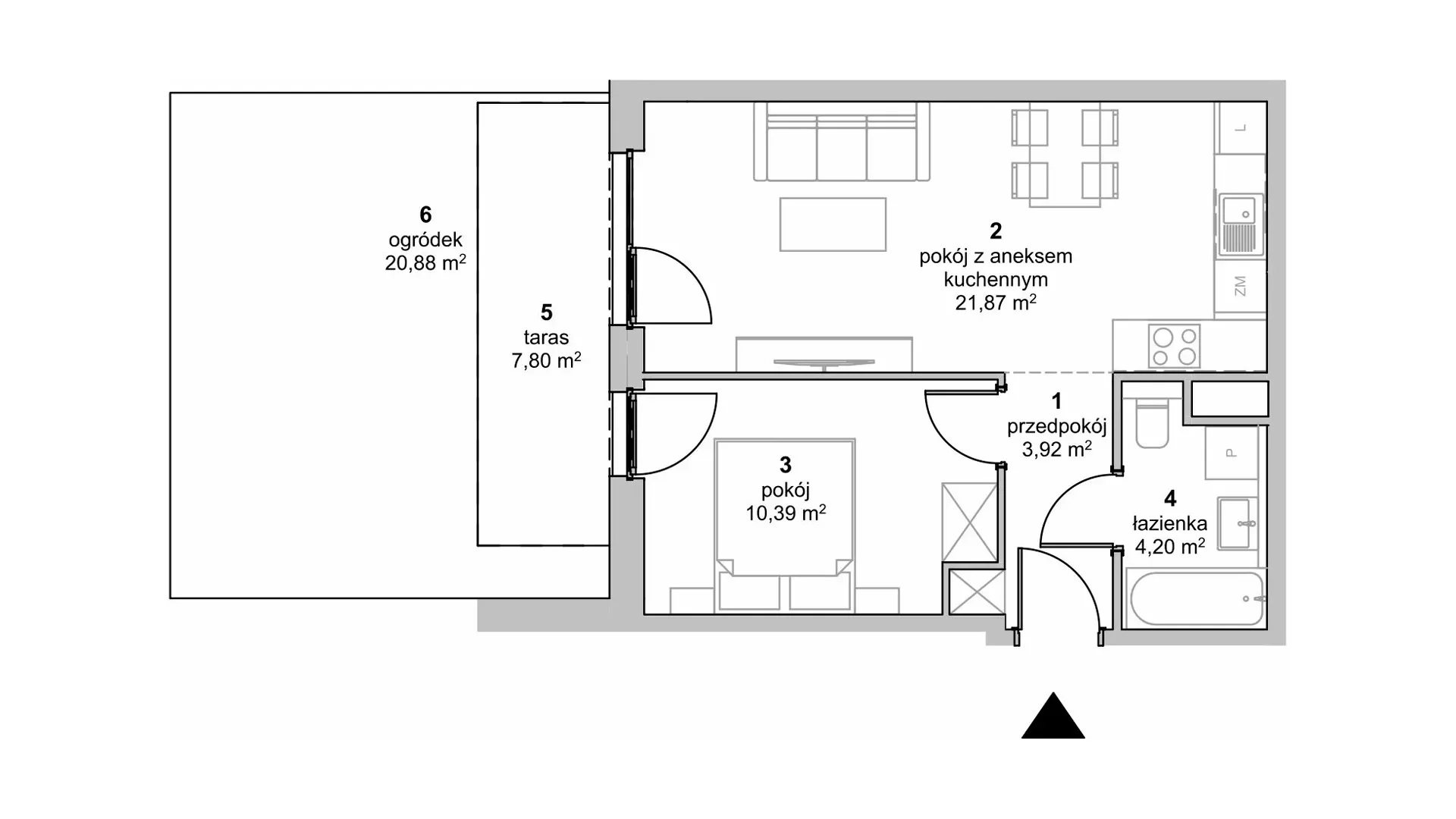 Mieszkanie 40,38 m², parter, oferta nr S1.B.0.1, ATAL Idea Swarzędz II, Swarzędz, ul. Tabaki